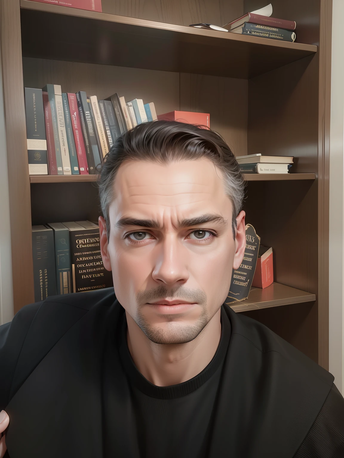 Create a photo of a lawyer or executive making the image as realistic as possible, tratar a imagem