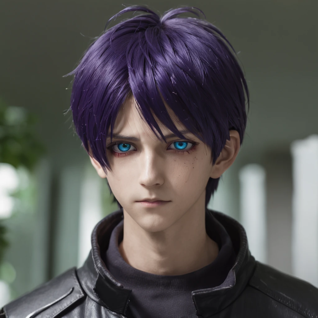 Anime character with purple hair and blue eyes staring at camera, Portrait of Killua Zoldyck, Killua Zoldyck, Tokyo Ghoul, killua zoldyck black hair, ufotable, kaneki ken, Ken Kaneki, Hunter Hunter, kaworu nagisa, Hunter × Hunter, Gits Anime