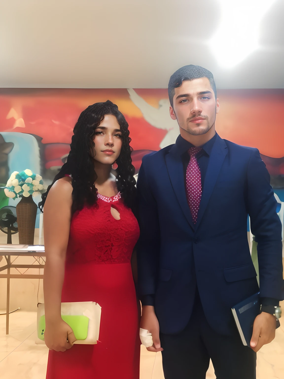 there are two people standing next to each other in a room, imagem de perfil, 1614572159, foto do perfil, Directed by: Nandor Soldier, Directed by: Jesus Mari Lazkano, Directed by: David Rubi, Directed by: Daniel Lieske, foto do perfil, foto do perfil, por, Lovely couple, homem cabelo topete e terno preto