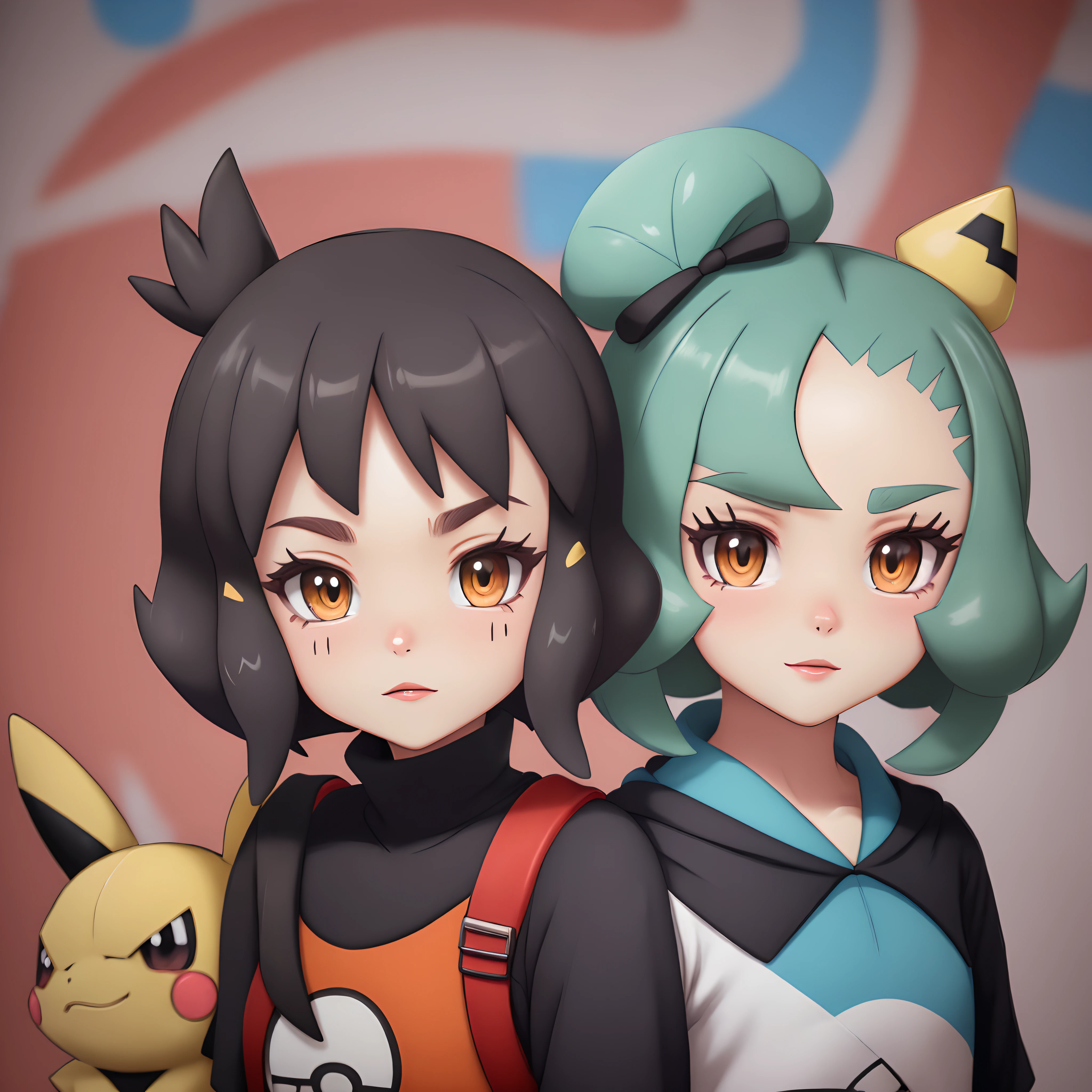 (soft style, High-quality textures:1.2, cartoonish style, Pokémon, Little, SINISTER, decorated)