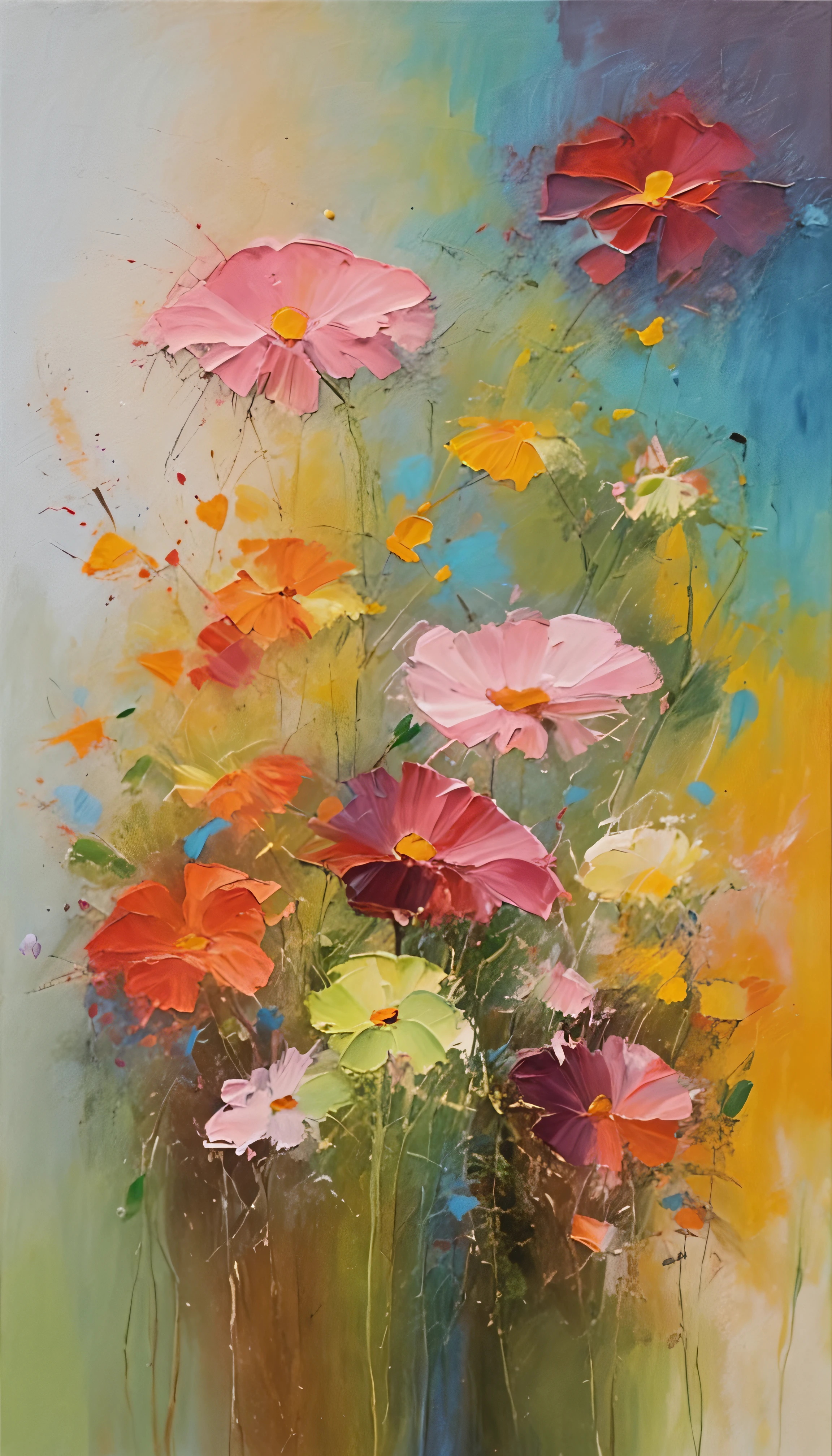 ((Flower daisies)), Lovely garden, Softness in the landscape, 8K分辨率, gorgeous illumination, SuperiorQuality