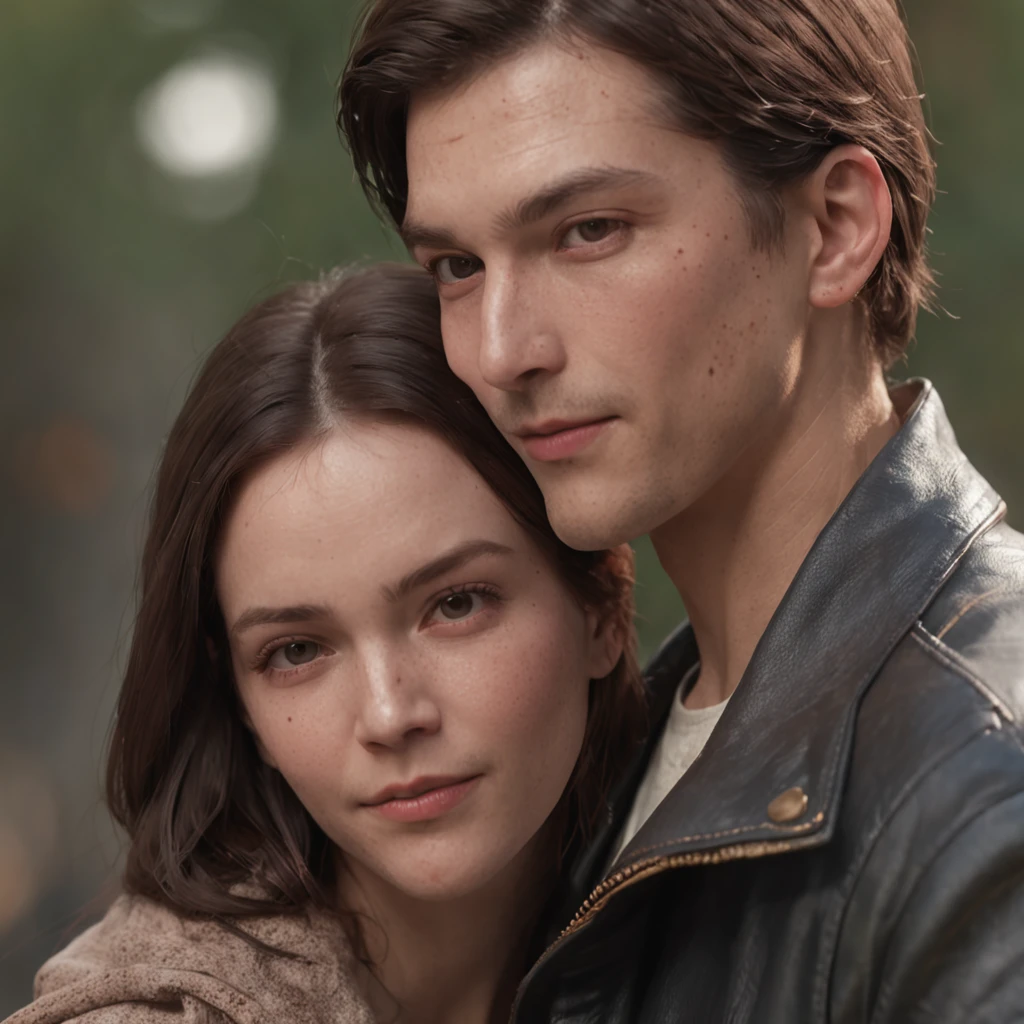 (professional 3d render:1.3) af (Realistic:1.3) most beautiful artwork photo in the world,Features soft and shiny male, ((two people talking and have a good time together, Fantastic location, Majestic cluttered environment with an american flag in the background)), ((three people talking happily)) full body 8k unity render, action shot, skin pore, very dark lighting, heavyshading, Detailed, Detailed face, (vibrant, photograph realistic, Realistic, Dramatic, Dark, Sharp focus, 8K), (Old leather jacket:1.4), ((((Wear jacket)))), (Intricate:1.4), decadent, (Highly detailed:1.4), Digital painting, rendering by octane, art stations, concept-art, smooth, Sharp focus, illustration, Art germ, (loish:0.23), wlop ilya kuvshinov, and greg rutkowski and alphonse mucha gracias, (Global illumination, Studio light, volumettic light), heavy rain, particles floating, lotr, fantasy, elf, full bodyesbian, ((pub background with an american flag in the background:1.3)),CGSesociety,art stations