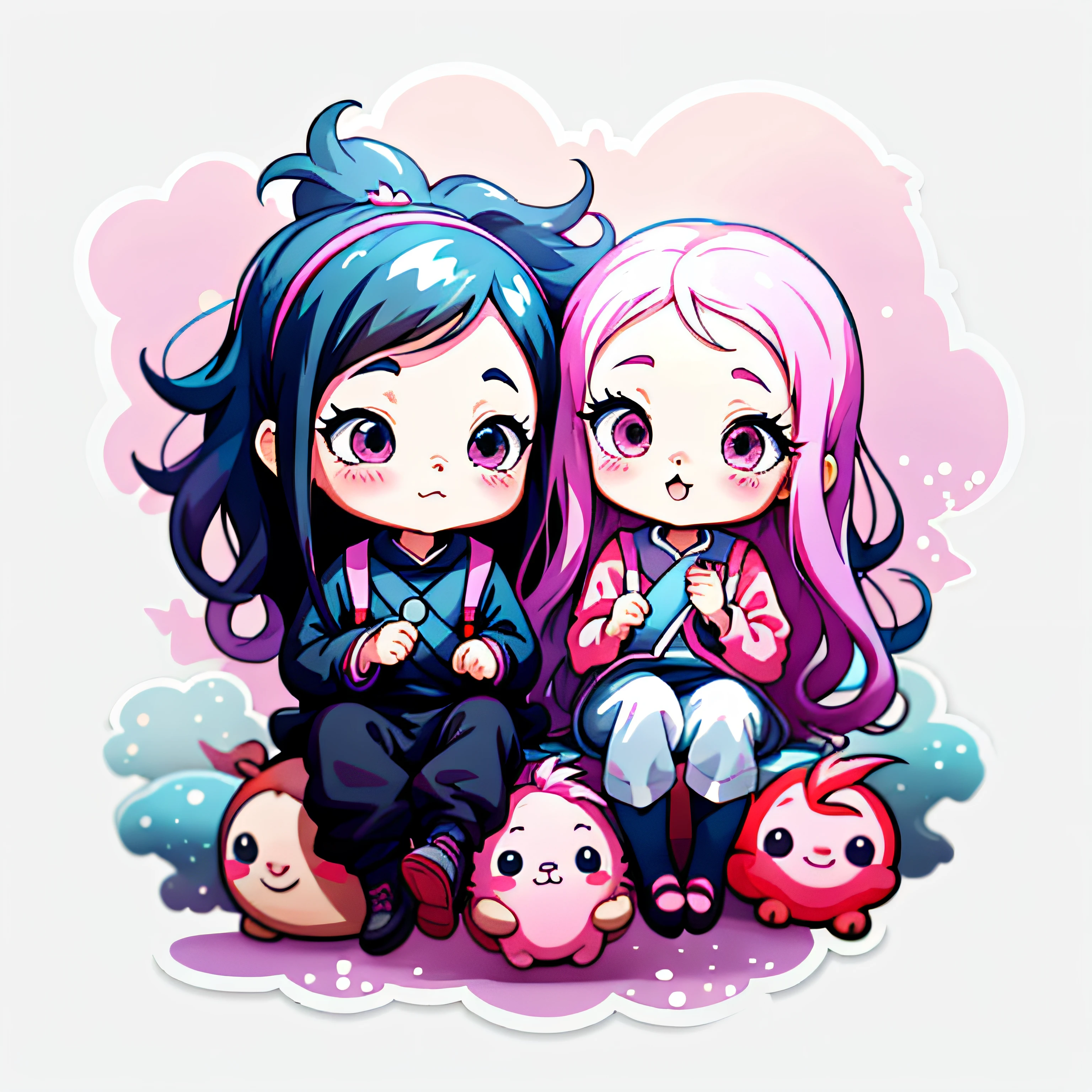 Kawaii Anime Wallpaper Demon Slayer Nezuko Cute musings and other froufrou estilo ariel disney, Una pegatina,Adolable,kawaii,Adolable,Diferentes sirenas, fondo simple,