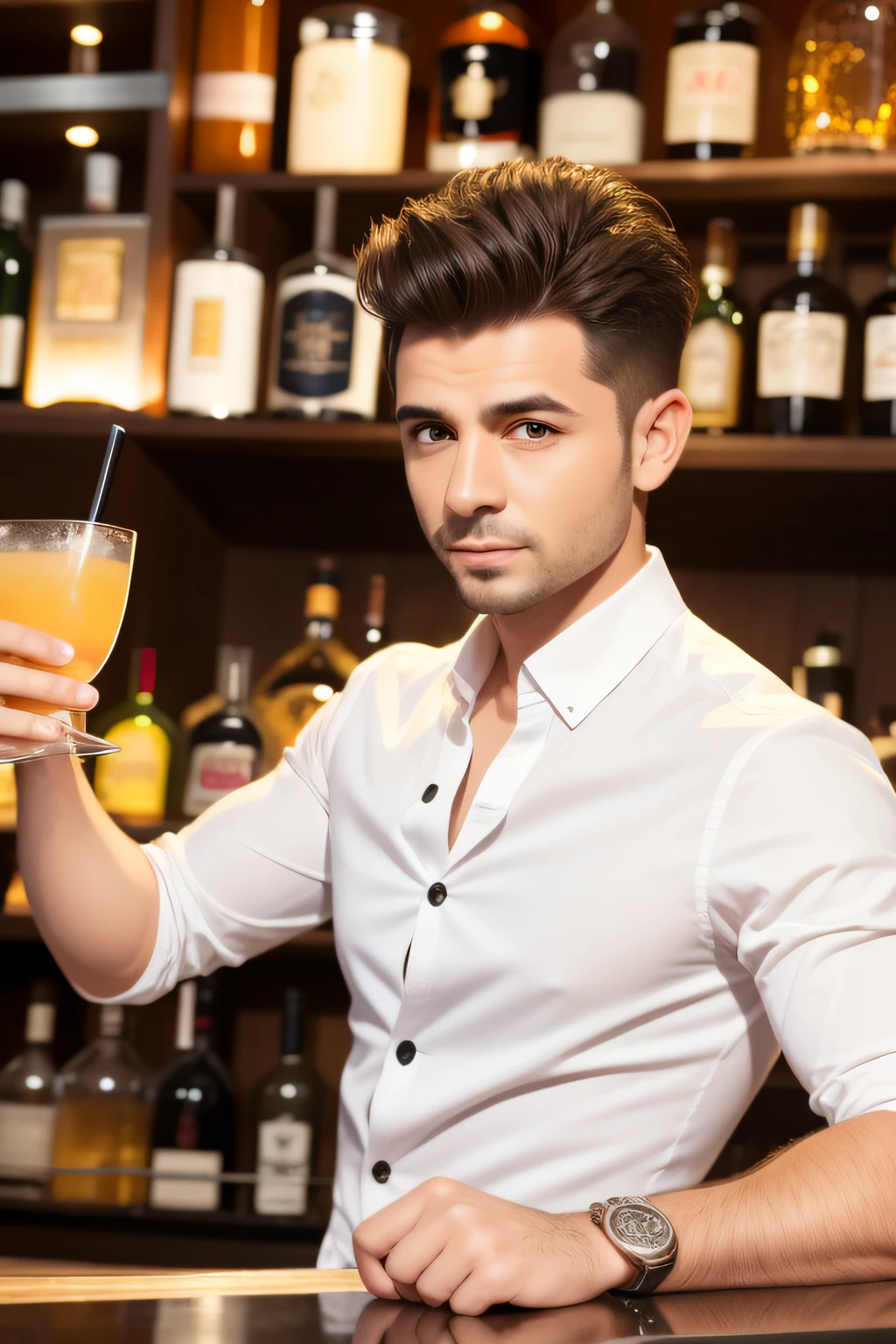 Riman.Bartender.cocktails.male people.Bar