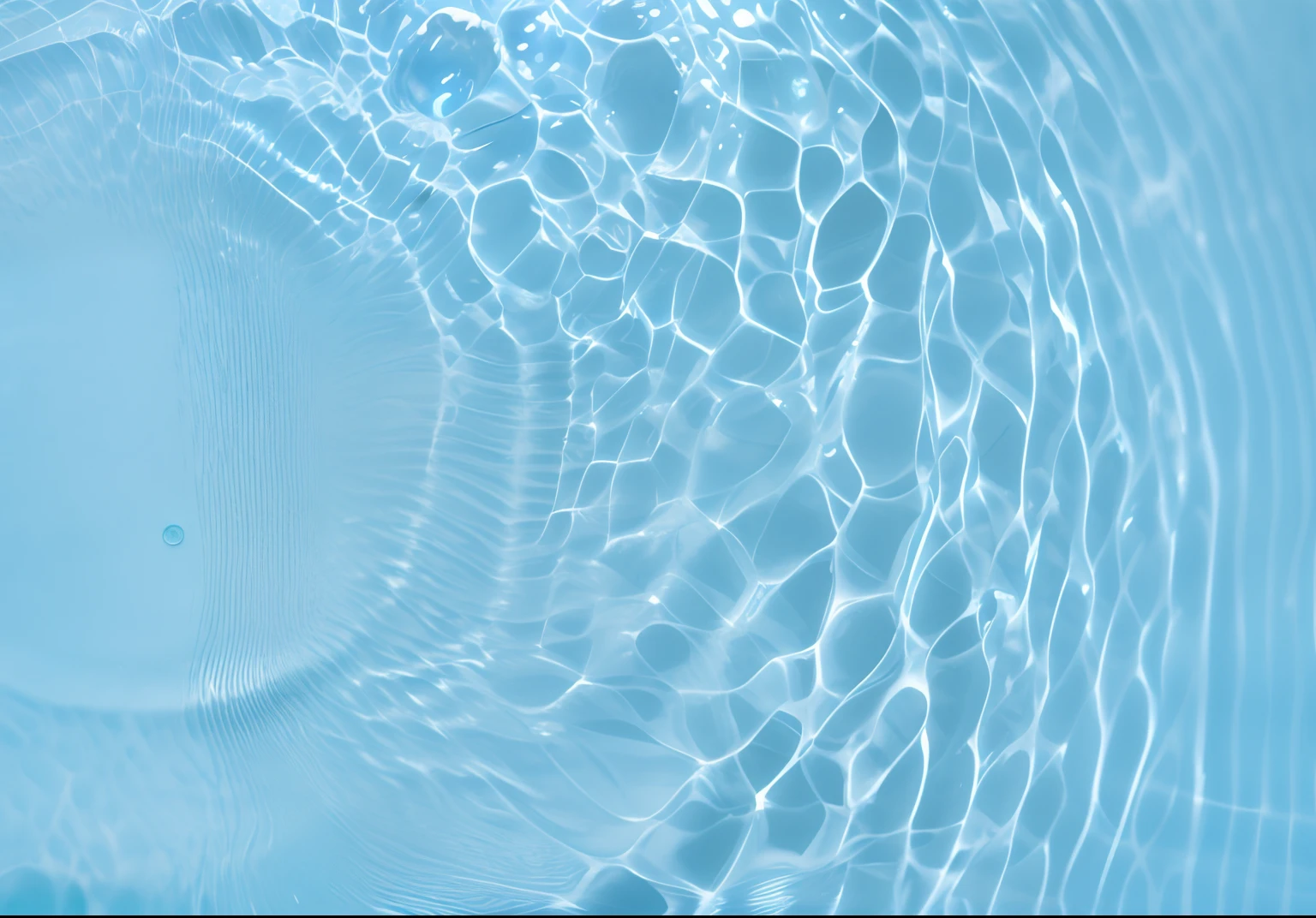 there is a pool with a blue water and a white frisbee in it, water texture, light blue water, detailed water, water background, rippling water, water ripples, water line surface, wavy water, deep clear pools of water, tansparent water, pool caustics, water swirling, extremely detailed water texture, swirly ripples, rippling