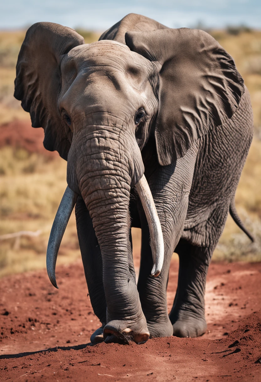 Tusks，Wilddieb，Elfenbein mit Blut bedeckt，elefanten，fotorealistisch，Elefanten werden gejagt，stehlen，Tusks，elefanten，Afrikanischer Elefant，4K