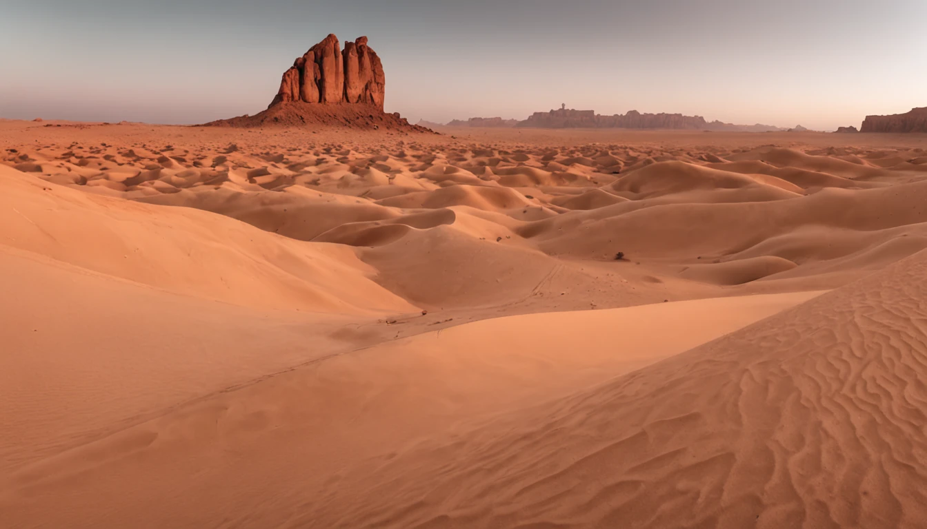 Cinematic images,Hyper-realistic,Ultra-wide viewing angle,eventide,the setting sun,siluette,Vast desert,camelstoe,oases,废墟,Faraway view,super-fine,Detailed pubic hair,stereoscopic perspective,Works of masters,detail in face,super-fine,16K resolution,high qulity,电影灯光,High picture detail,dynamic viewing angle,Detailed pubic hair,Epic shooting,oc rendered