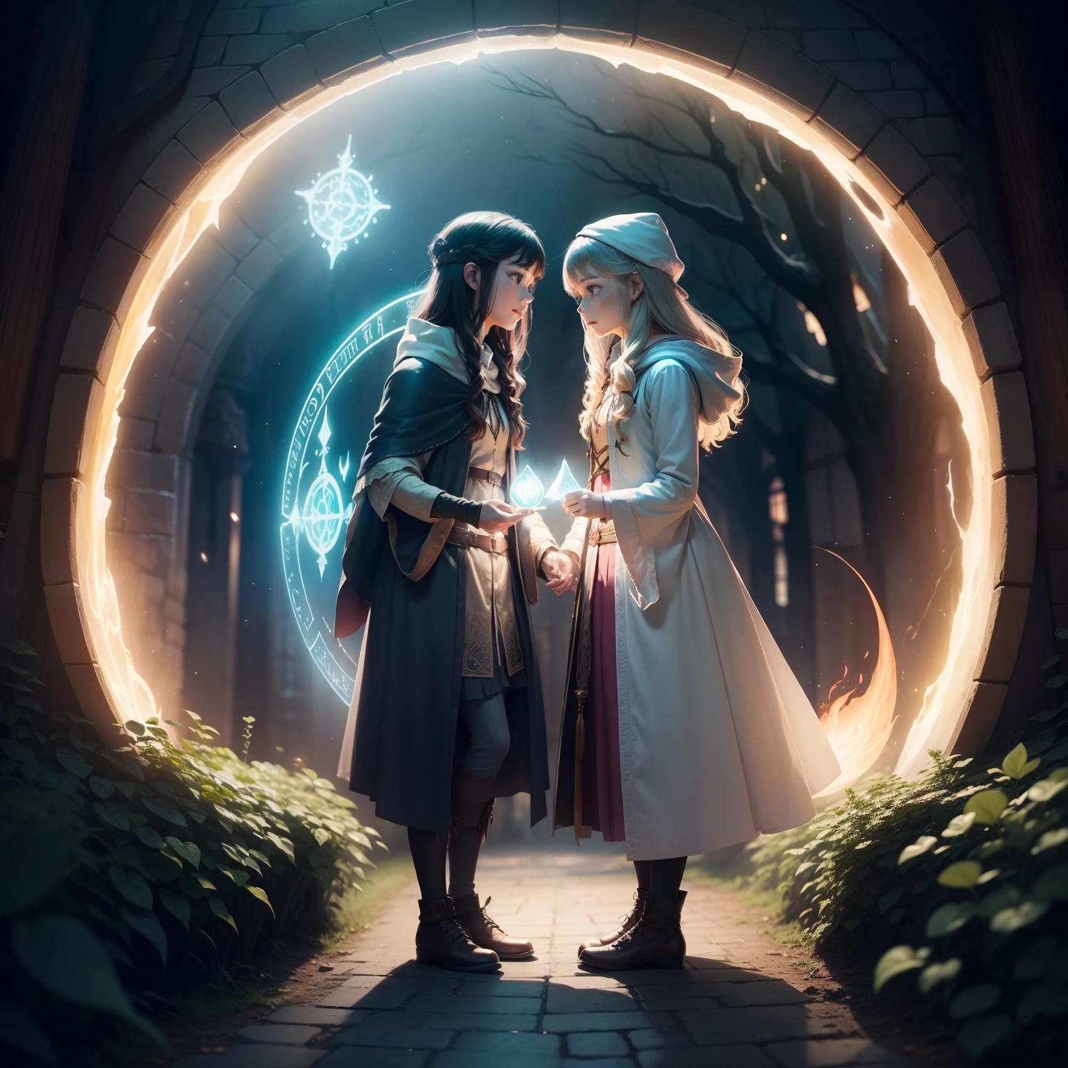 Chapter 3: The beginning of a magical adventure
• Magic portal glows brightly。
• The moment Sarah and Lily arrive in the wizarding world。
• Adventure with new friends and magical creatures。