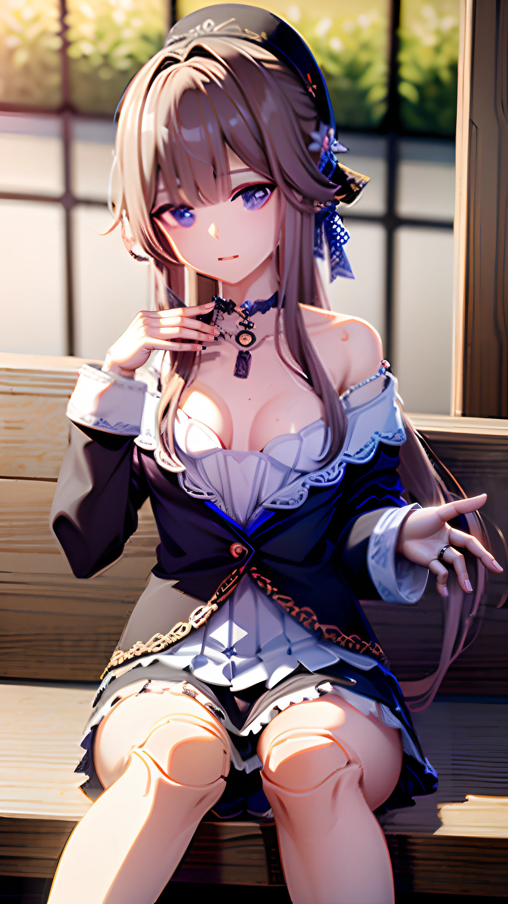 ((Best quality, 8K, Masterpiece: 1.3, RAW photo)), Sharp focus: 1.2, (1 aespa girl: 1.1), (Realistic, photo-realistic:1.37), Face focus, Cute face, kindness, Small breasts, Flat chest, brunette short messy hair, or ponytail, Sitting, Business Suit Skirt, White shirt, sonoko, park, Sunlight, Cinematic lighting