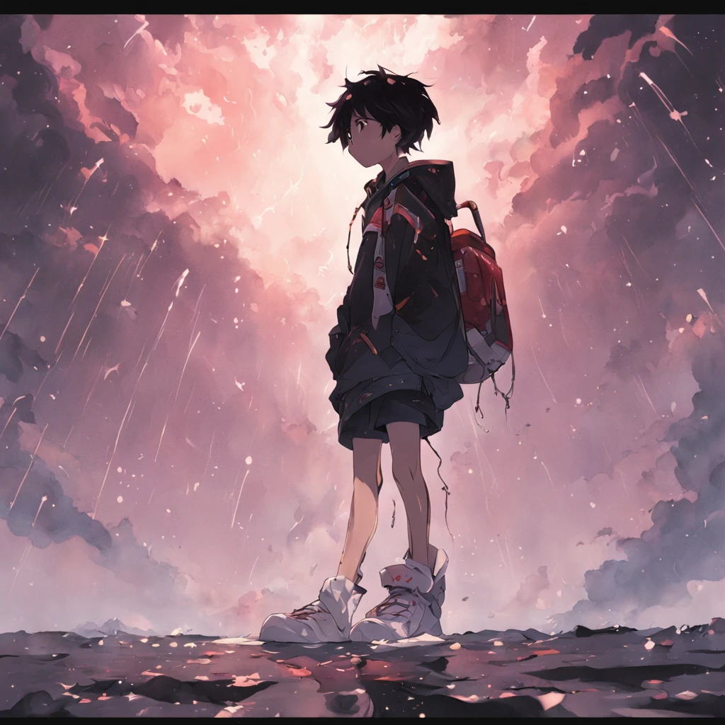 Choo lo lofi music boy standing black weather white background