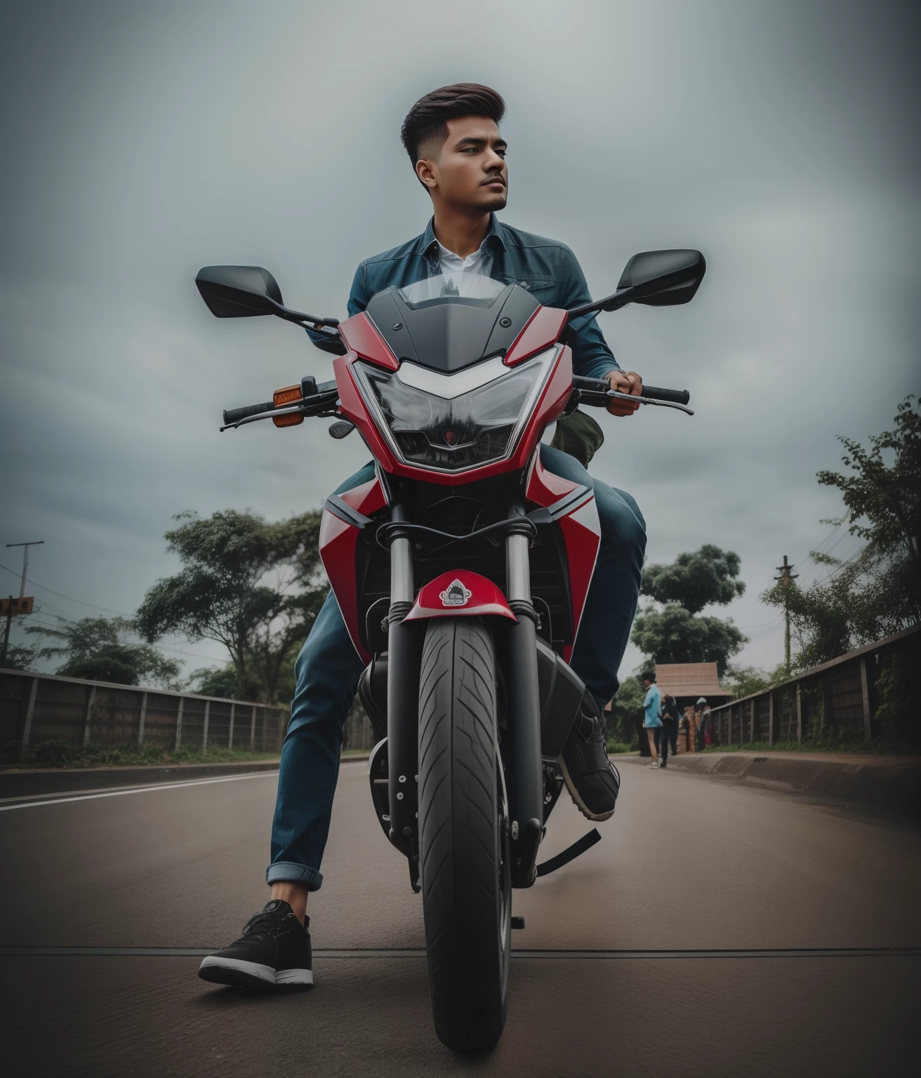 Change background and hair style only