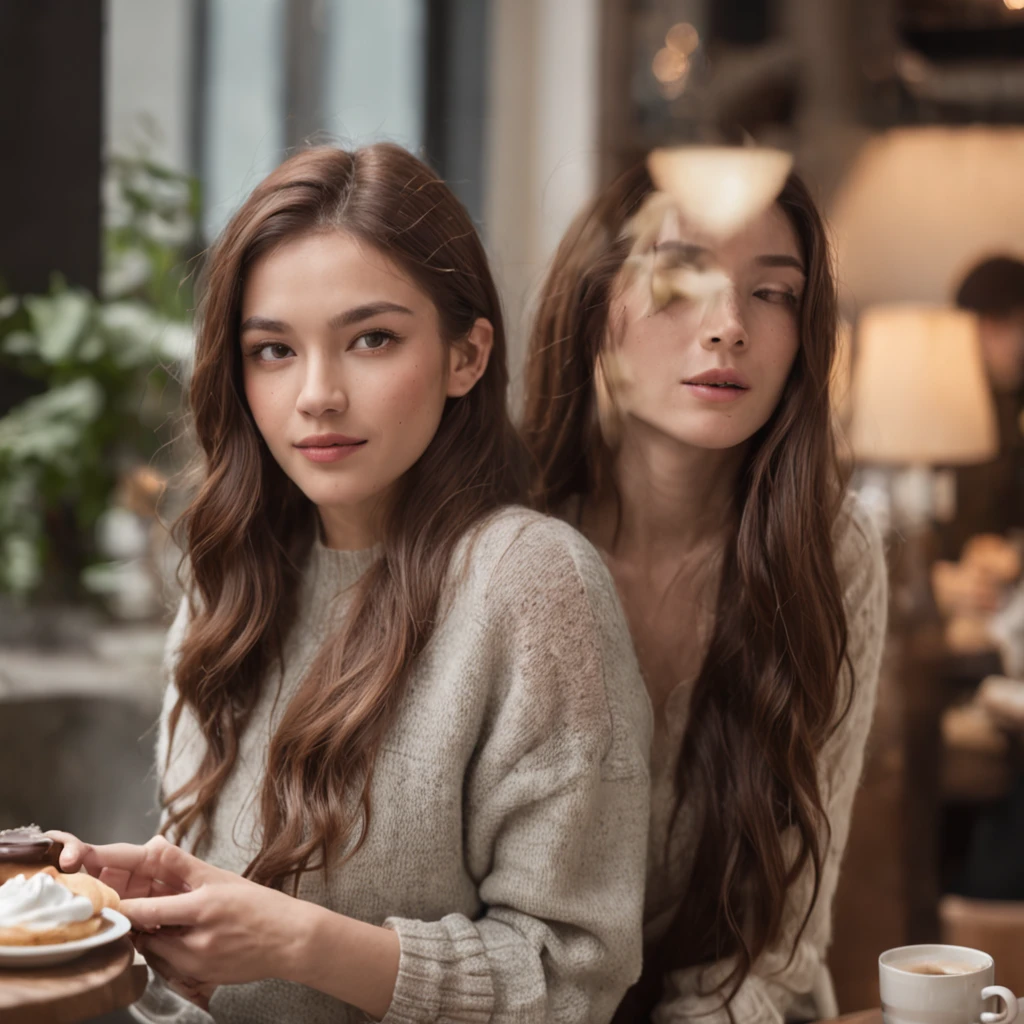 A group of friends gather in a cozy coffee shop. They are in an environment lit by natural light filtered through the curtains. They talk animatedly, each person has a unique style, reflected in their clothes and accessories.
The decor of the cafeteria is cozy, with cups of coffee. The soft lighting creates a pleasant and inviting atmosphere. The image is ultra-realistic and features high definition.