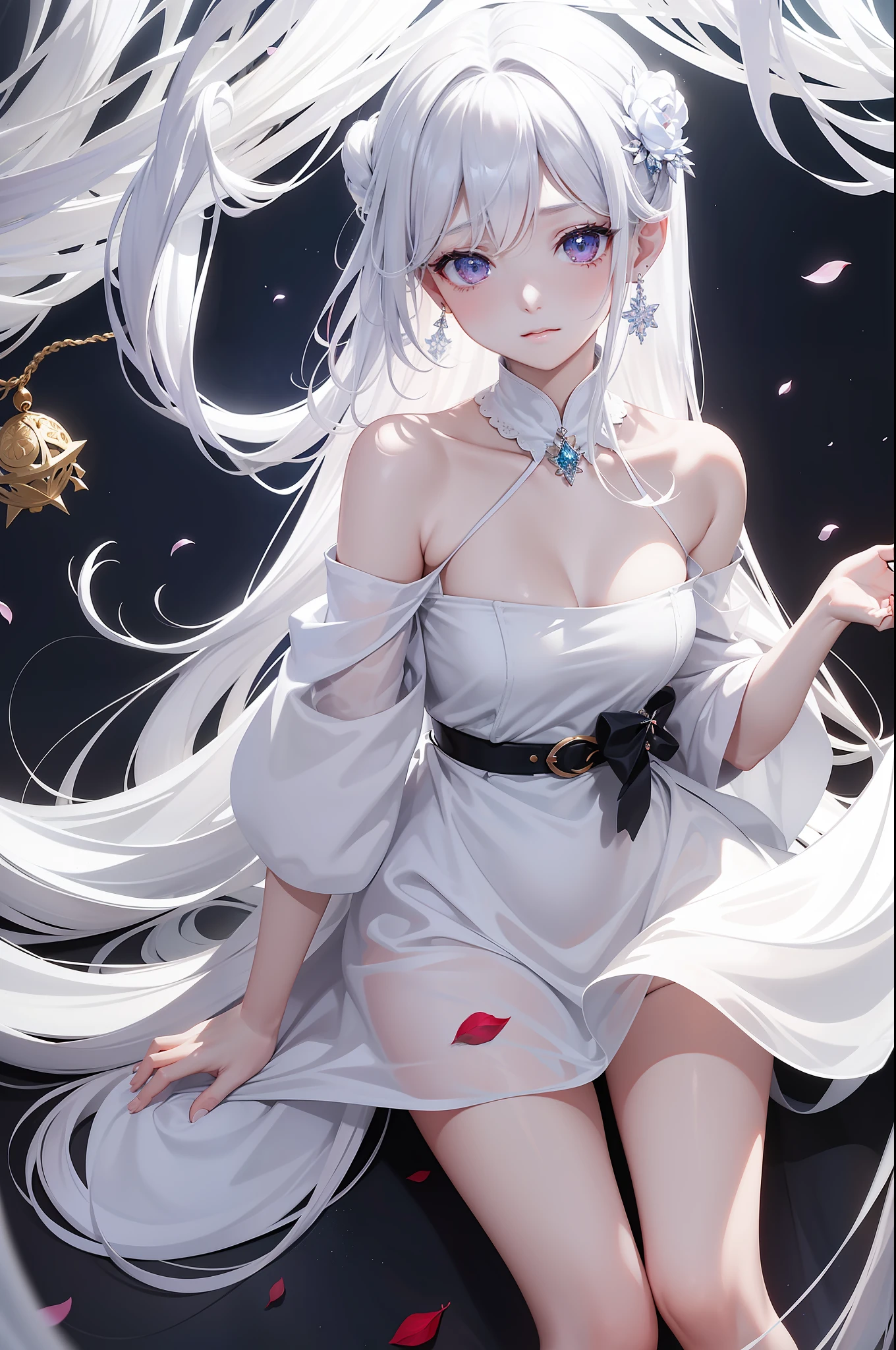 SFW cosmic version, ((delicate hand, ultra detalhada)), (dedos super detalhados), (obra-prima: 2.4, melhor qualidade: 3.2), long eyeslashes, ((cabelo branco com rosa)), (glitter no cabelo), (imagem real, detalhes intrincados), 1 mulher, sozinha, (MILF), (MILF), (MILF), (branca), (quadril largo), ass, corpon, (bunda extra grande), ((cor olhos: loiro, olhos amarelos, pupila loira, hearts in the pupils)), olhos afiados, Accessories: anel dourado, brincos de aro simples, concha coLar, ((cabelo: branco com rosa longo)), (Hair: cabelo branco com rosa chifres), hair messy, chifres, ornamento de cabelo, ((jaqueta vermelha, pinched skirt)) ((maquiagem: sombra preta nos olhos)), pele brilhante, (Location: heaven), Nevoa, nebula, smoke billowing, raios, Tornados