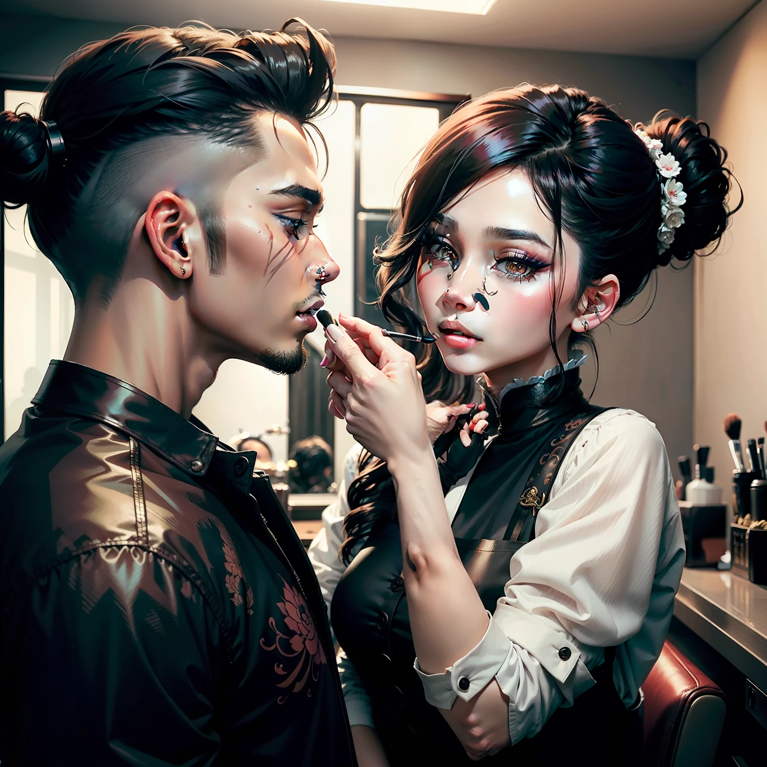 A deep and romantic love story between a male hairstylist and a female makeup artist。