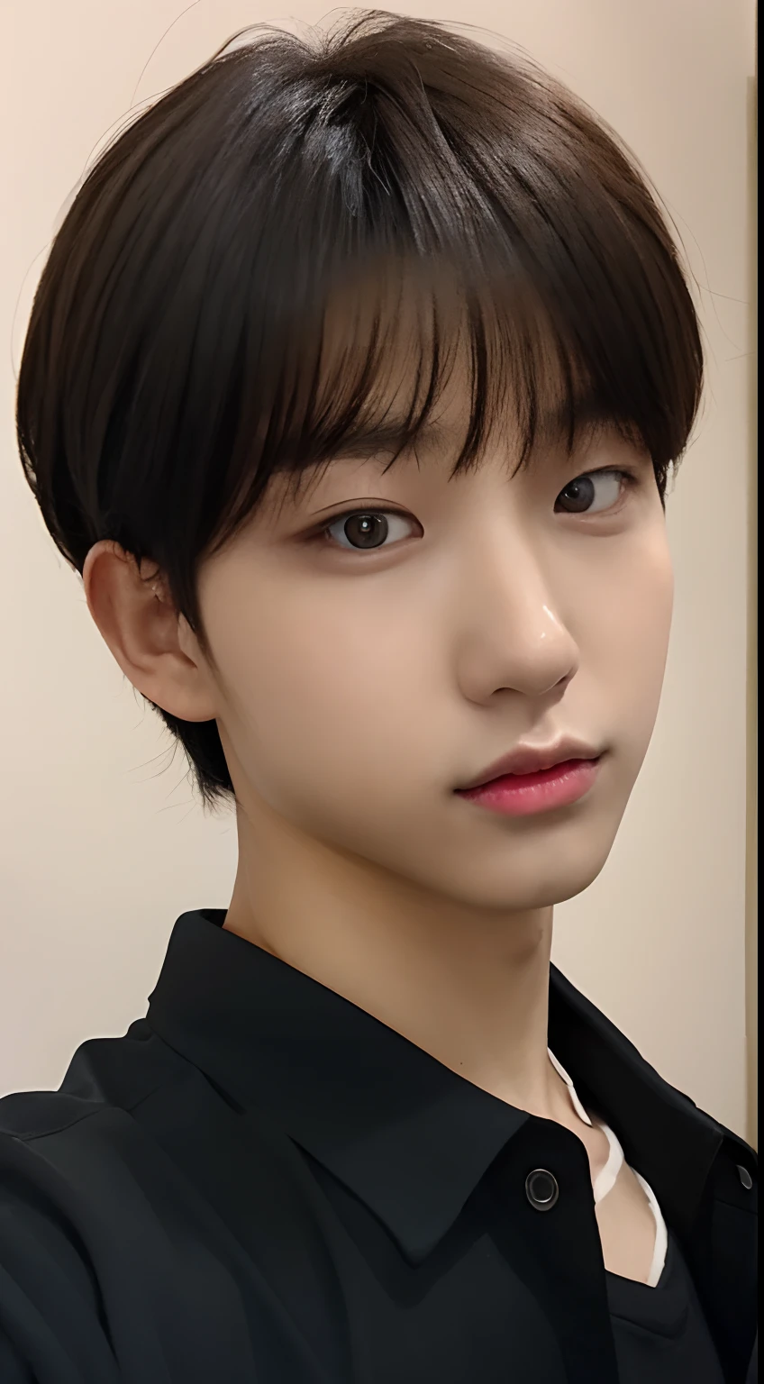 best qualtiy,tmasterpiece,超高分辨率,(realisticlying:1.4),RAW photogr,Wallpapers,photo of head,short detailed hair,extra very short hair,Brush cut,boy hair,Boy student,The male,mtu,The skin,simplebackground,Black eyes,the detail,self-shot, 1 boy,25 age old,Handsome,At home,In the room,sobu,Beds