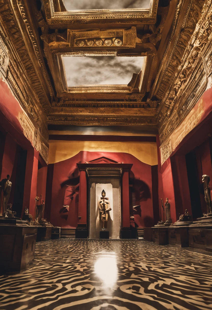 imagem realista,cinematografica,8k, detalhada, do ator Kelvin Hart ,visitando o museu, na africa do sul
