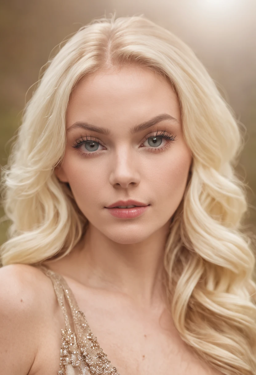 blondes attraktives model in der disco in tollem kleid