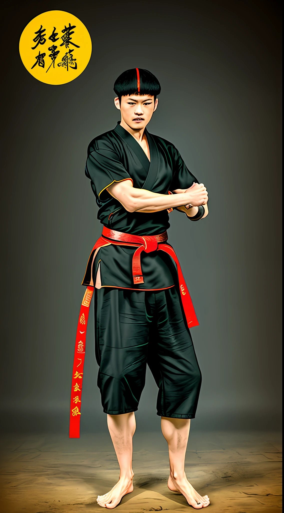 shoun,schoolboy,Handsome,martial arts,fistfight,Fight,Taoist uniform,The barefoot