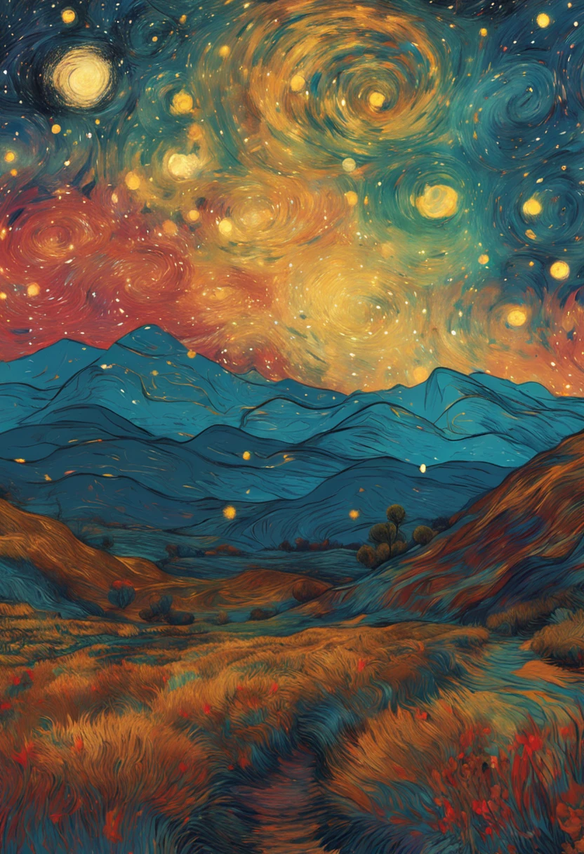 Van Gogh painted the starry sky,Dreamy