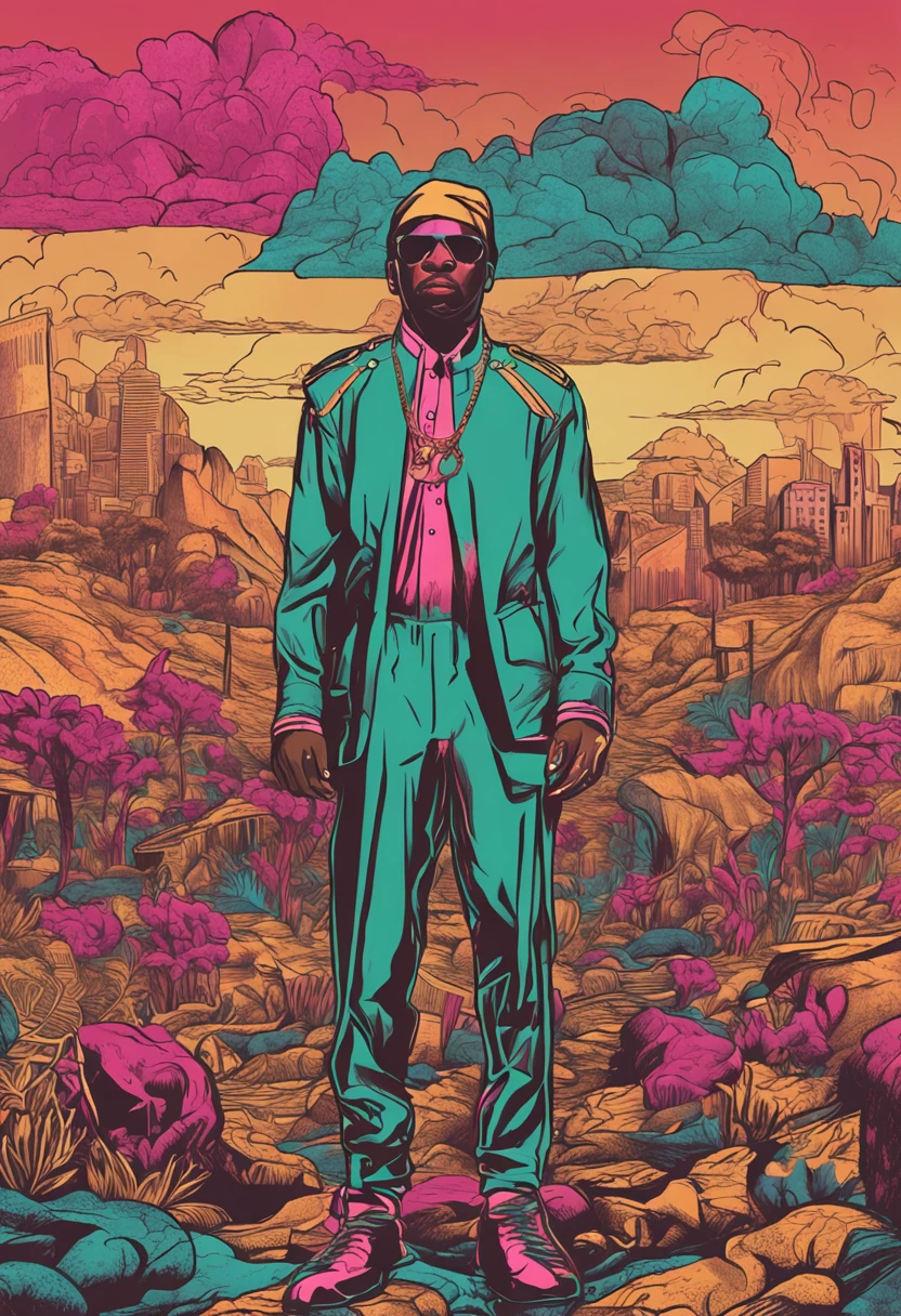 rap album cover art with few Renaissance strokes