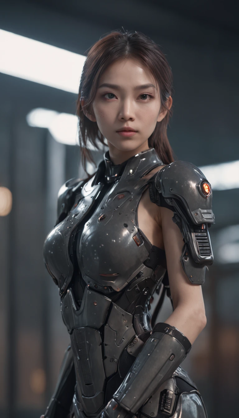 Film-graded film, dramatic scene, Photography, primitive, Masterpiece, ultra-wide-angle, Walk on a cyberpunk cityscape, ultra fine photos, (cyborg arm:1.3), Medium full shot, Best quality, 超高分辨率, Photorealistic, volumetric light, stunningly beautiful, Full body, Filipina face, Vibrant eyes, Original photo, 1girl, Solo, 1girl, (Don Ding:1.3), (Twia), future-tech, Futuristic, Hologram augmented reality, (Extremely detailed Cg Unity 8K wallpaper), most beautiful artwork in the world, Professional photography, trending on artstation, trending on CGSociety, intricately detailed, High detail, Sharp focus, Dramatic, Photorealistic, Cyberpunk, Futuristic, Pale skin, Slim body, (highdetailskin:1.2), 8K UHD, Digital SLR, Soft lighting, High quality, film grain, Glossy, (Highest quality:1.3), (Sharp focus:1.5), (Photorealistic:1.3), (Highly detailed skin), (Detailed face), (highdetailskin:1.2), (glistening skin:1.2), female ninja wearing mech armor in chest, pelvis, and arms part, samurai sword sheathed on back.(Highly detailed skin texture:1.15), (Detailed face), (highdetailskin:1.2), (glistening skin:1.15), Glossy, (cyborg arm:1.5), B8 Star Girl, boxing gloves, Japanese, Cyberpunk Street, (natta:1.2), Heavy fog, (rain:1.2), film grain, Glossy, water Reflections, pergaminhos
