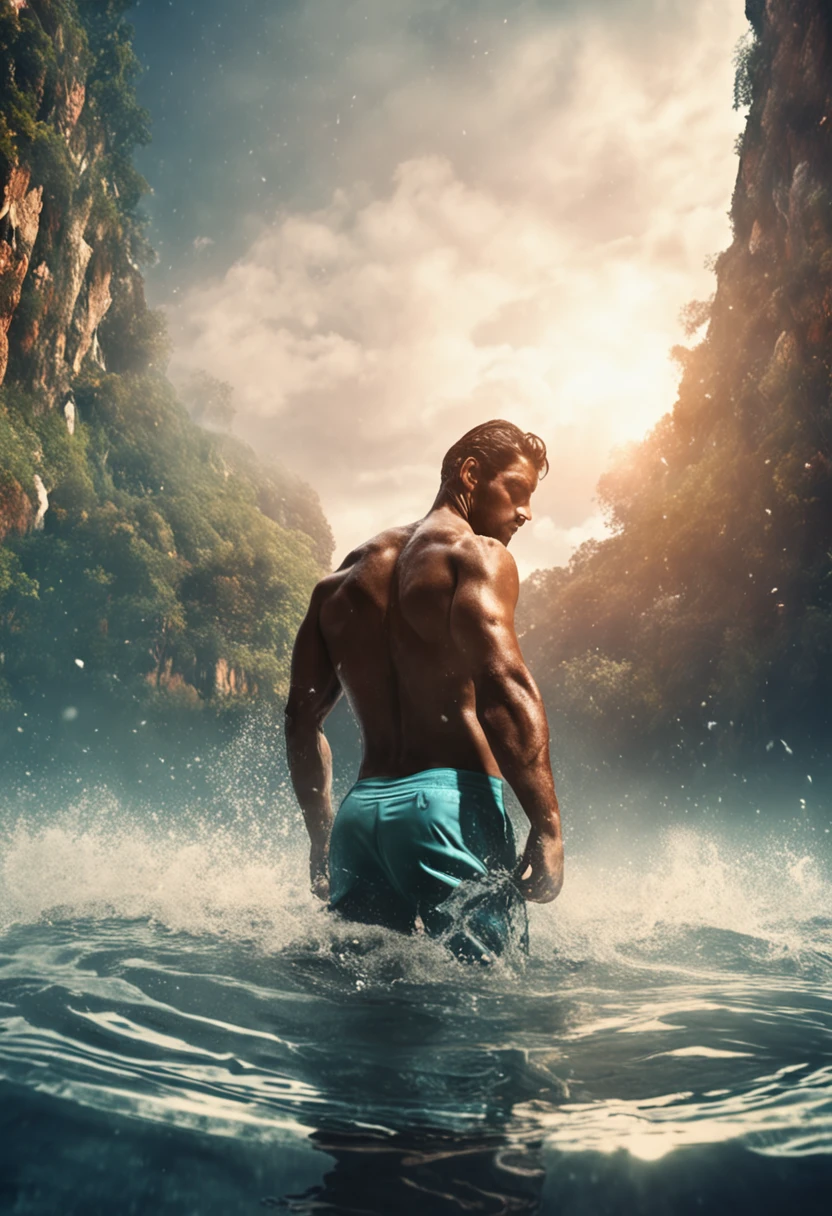 1000 macho men swimming