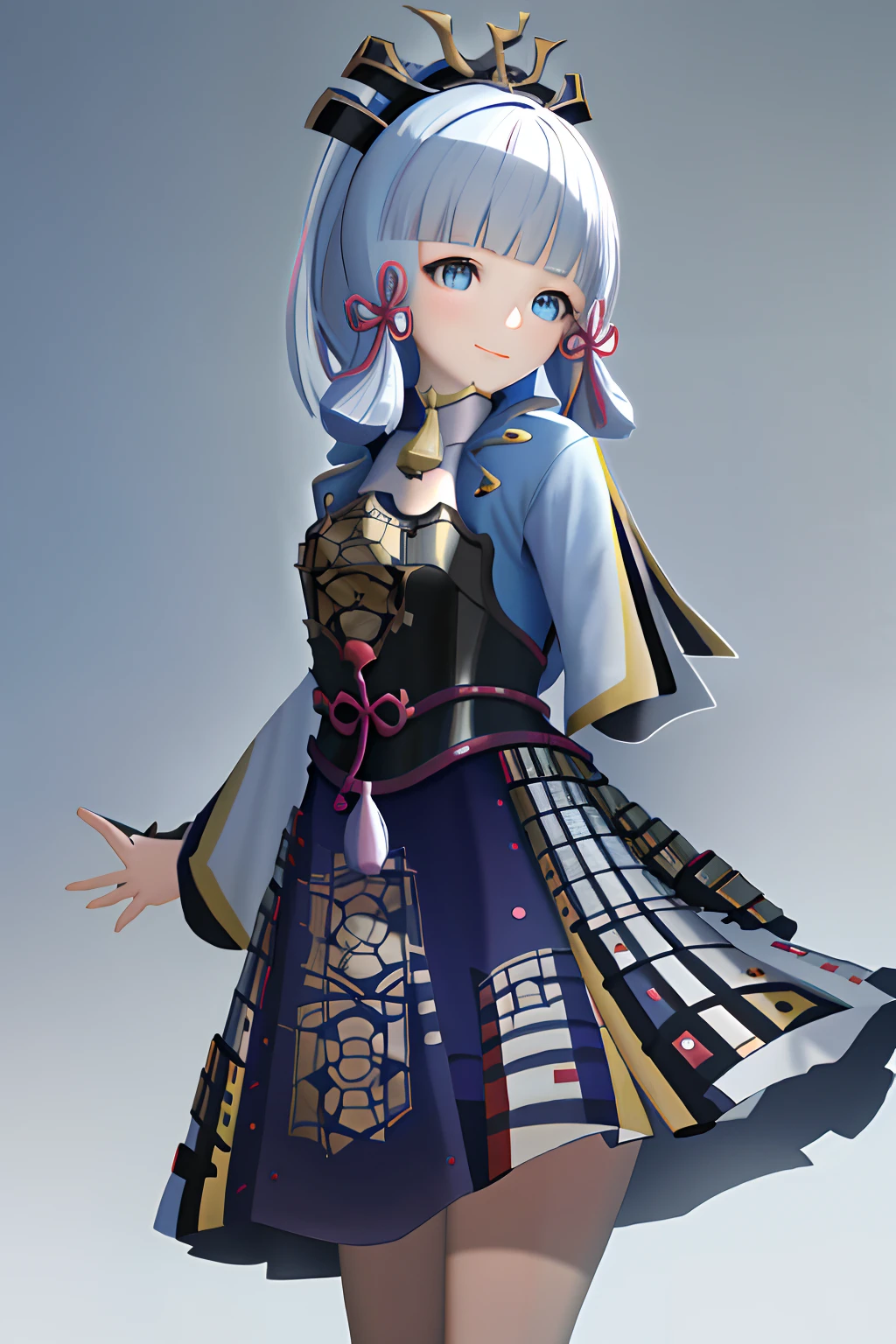 Masterpiece, high resolution, best quality, 1girl solo, kamisato_ayaka, smile,