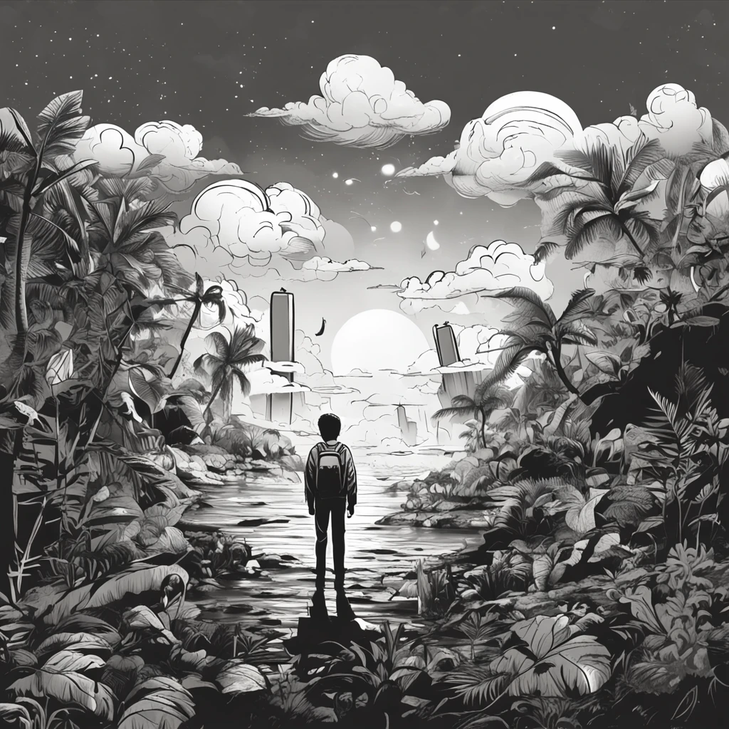 Choo lo lofi music boy standing black weather white background