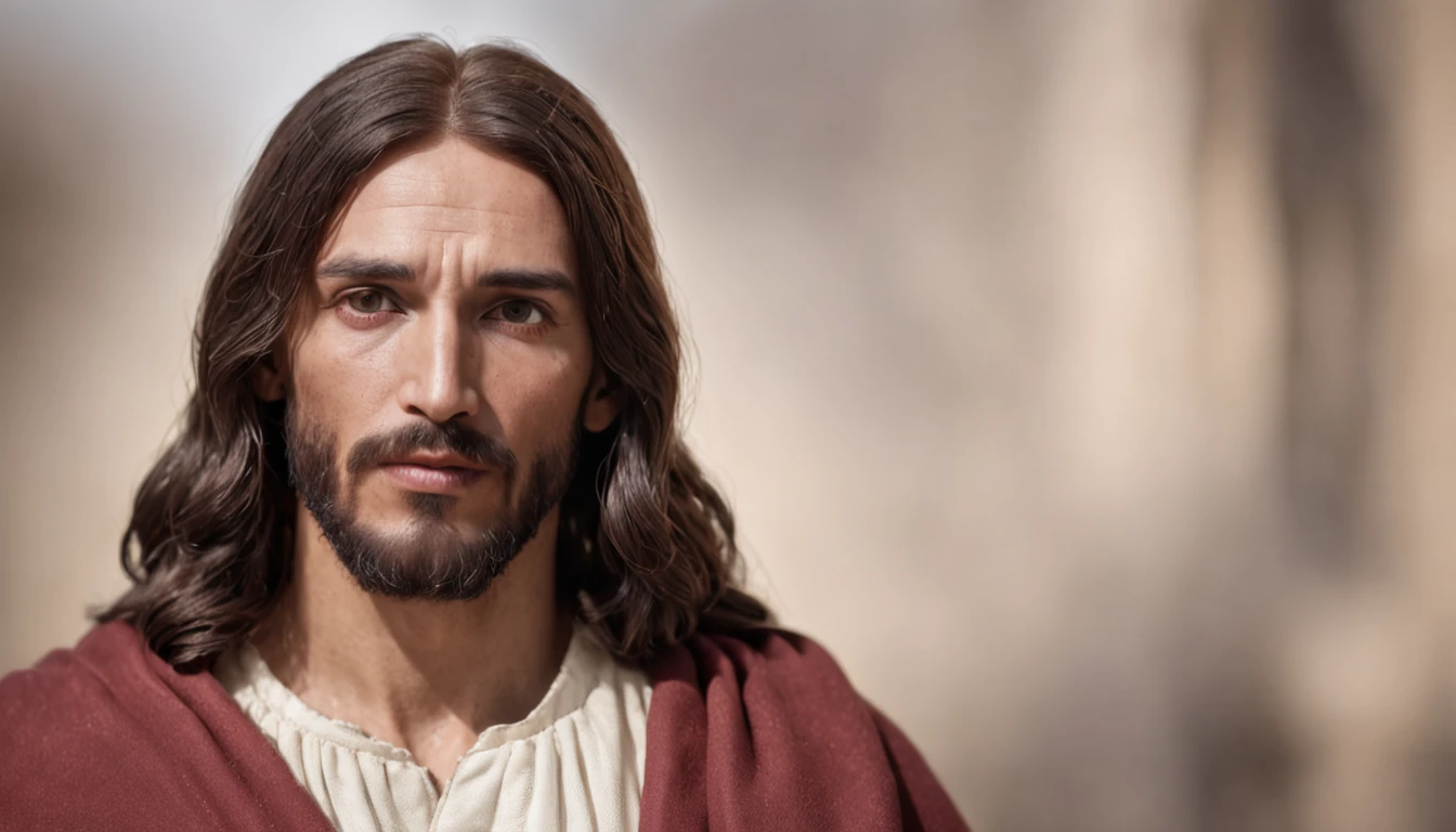 jesus christ and the devil, they are facing each other facing each other, realistic, 8k