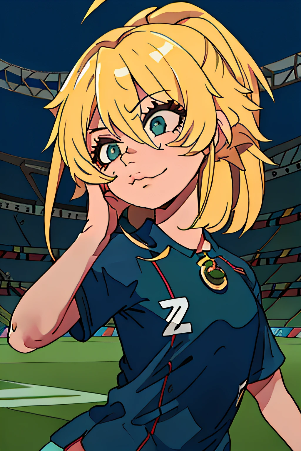 tanya , 1 girl, Perfect Anatomy, in a soccer stadium, In the uniform of Fluminense do rio de Janeiro, in a soccer field, playing soccer, soccer uniform, Fluminense shirt soccer uniform, soccer,