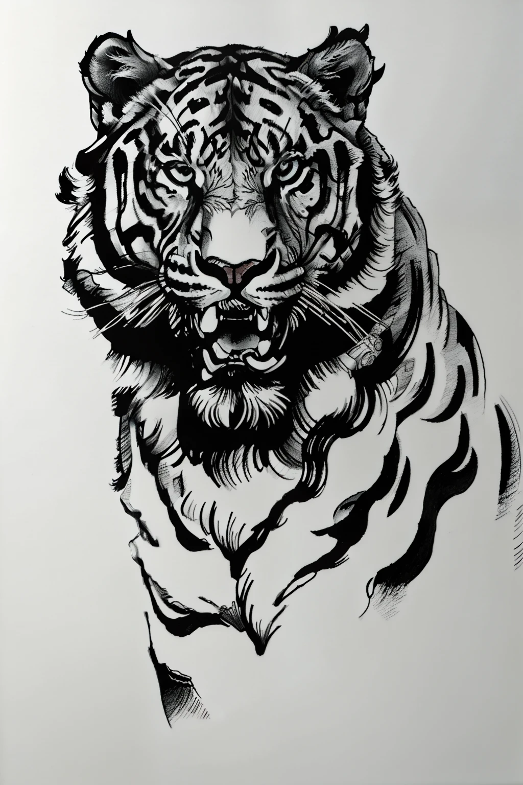 Black and white print-style works