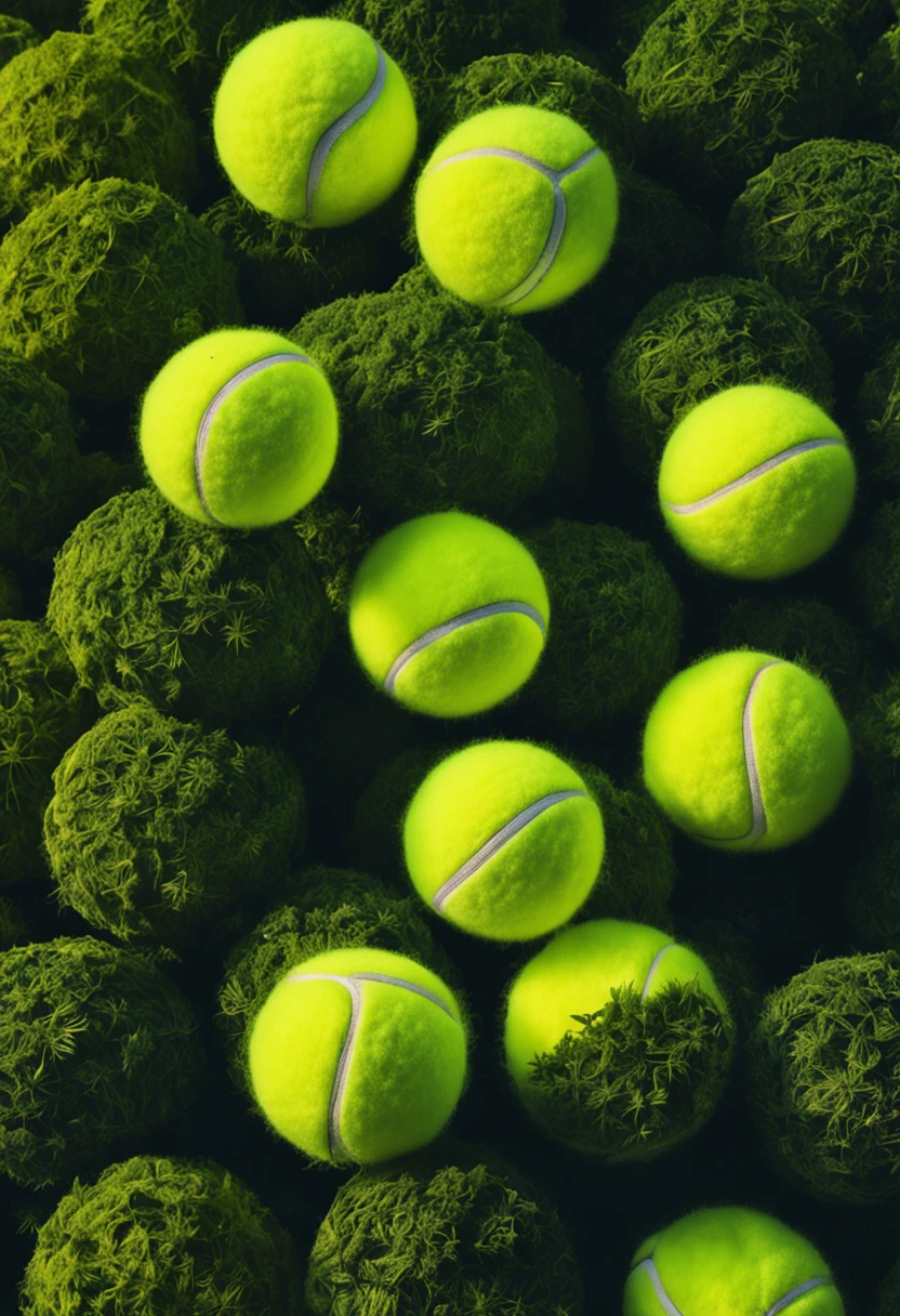 Tennis balls fruiting in a rainforest