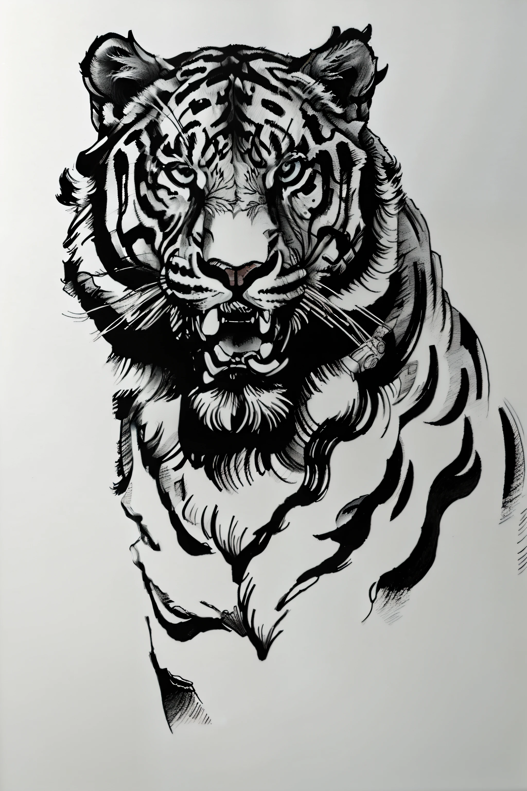 Black and white print-style works