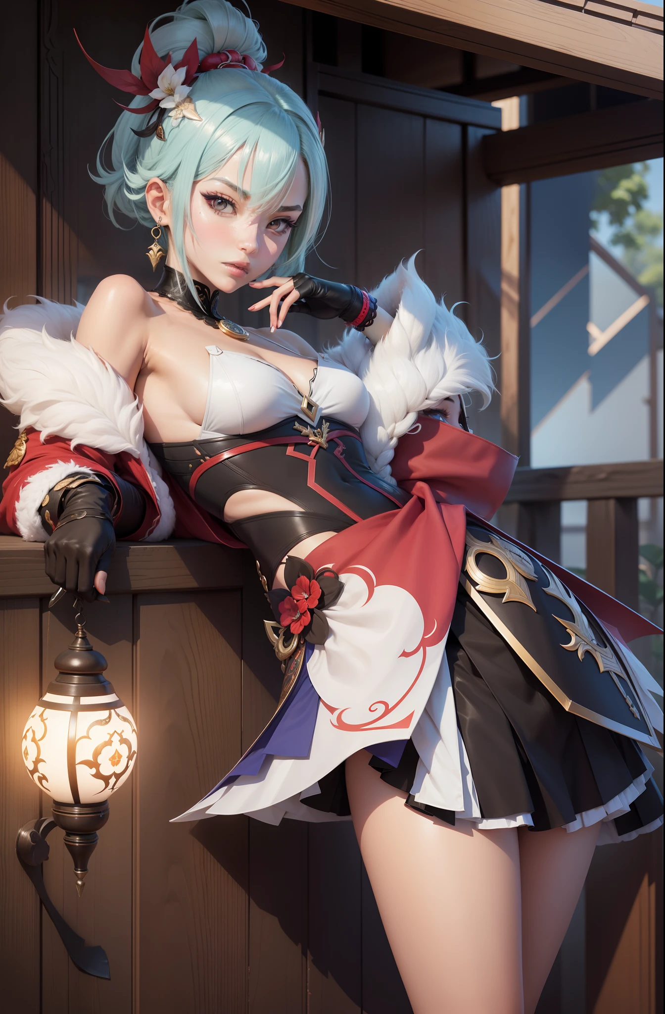 Shenhe Genshin Impact, pose, anatomia