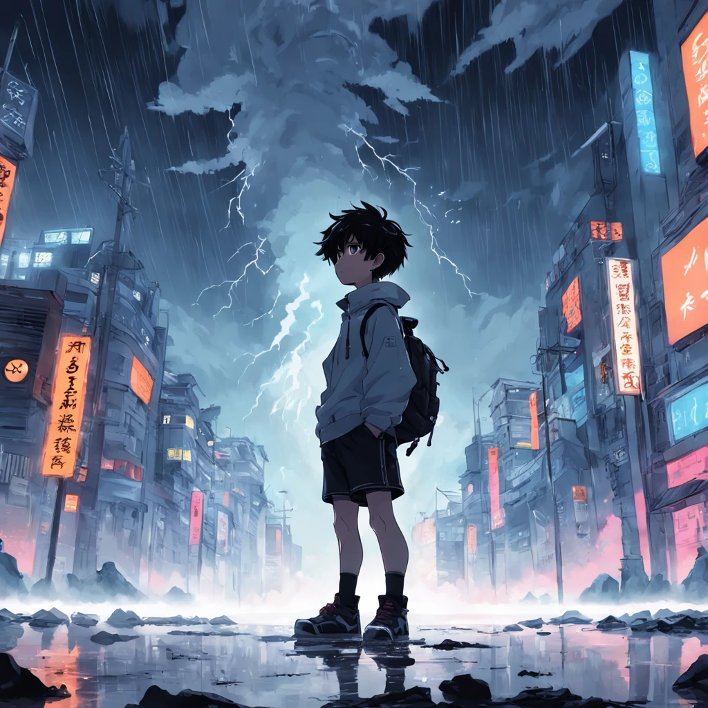 Choo lo lofi music boy standing black weather white background