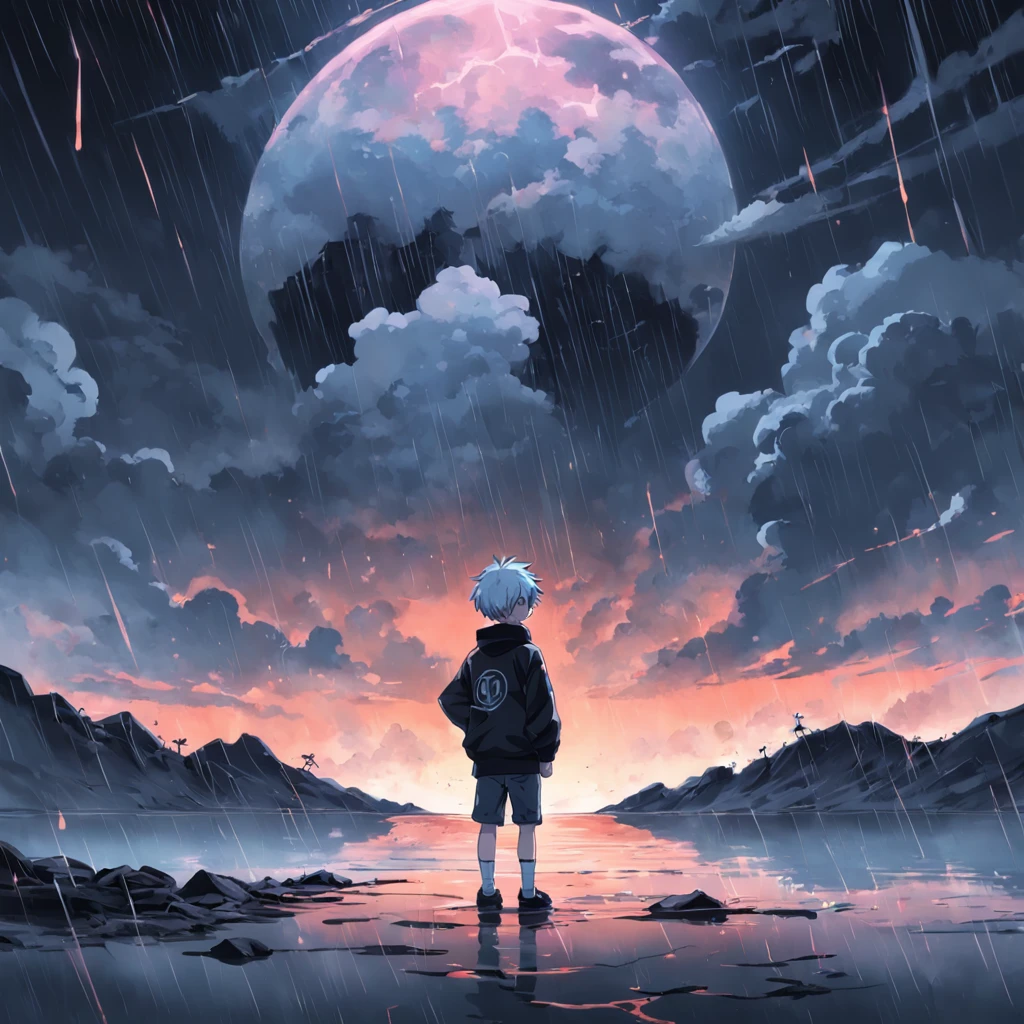 Choo lo lofi music boy standing black weather white background