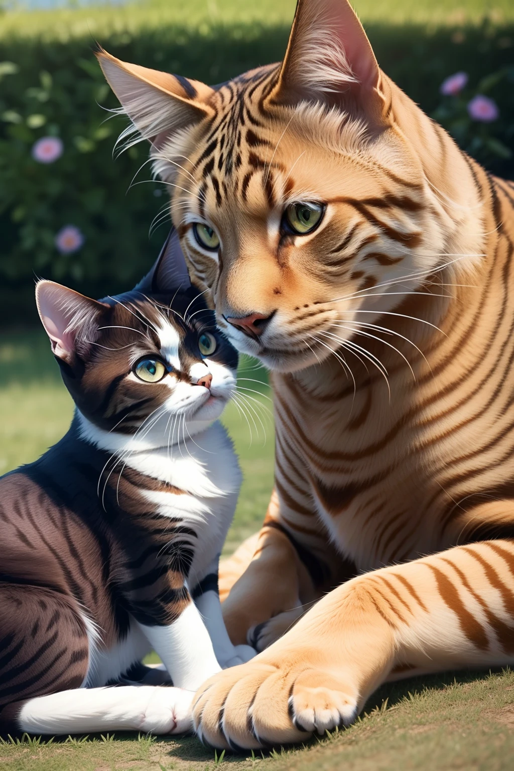 Cat and dog cute