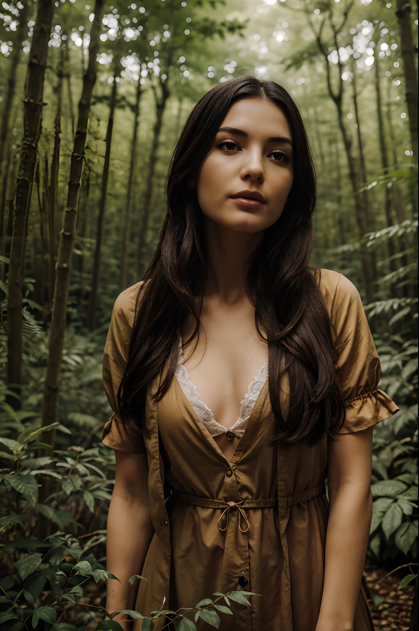 woman in mystic forest