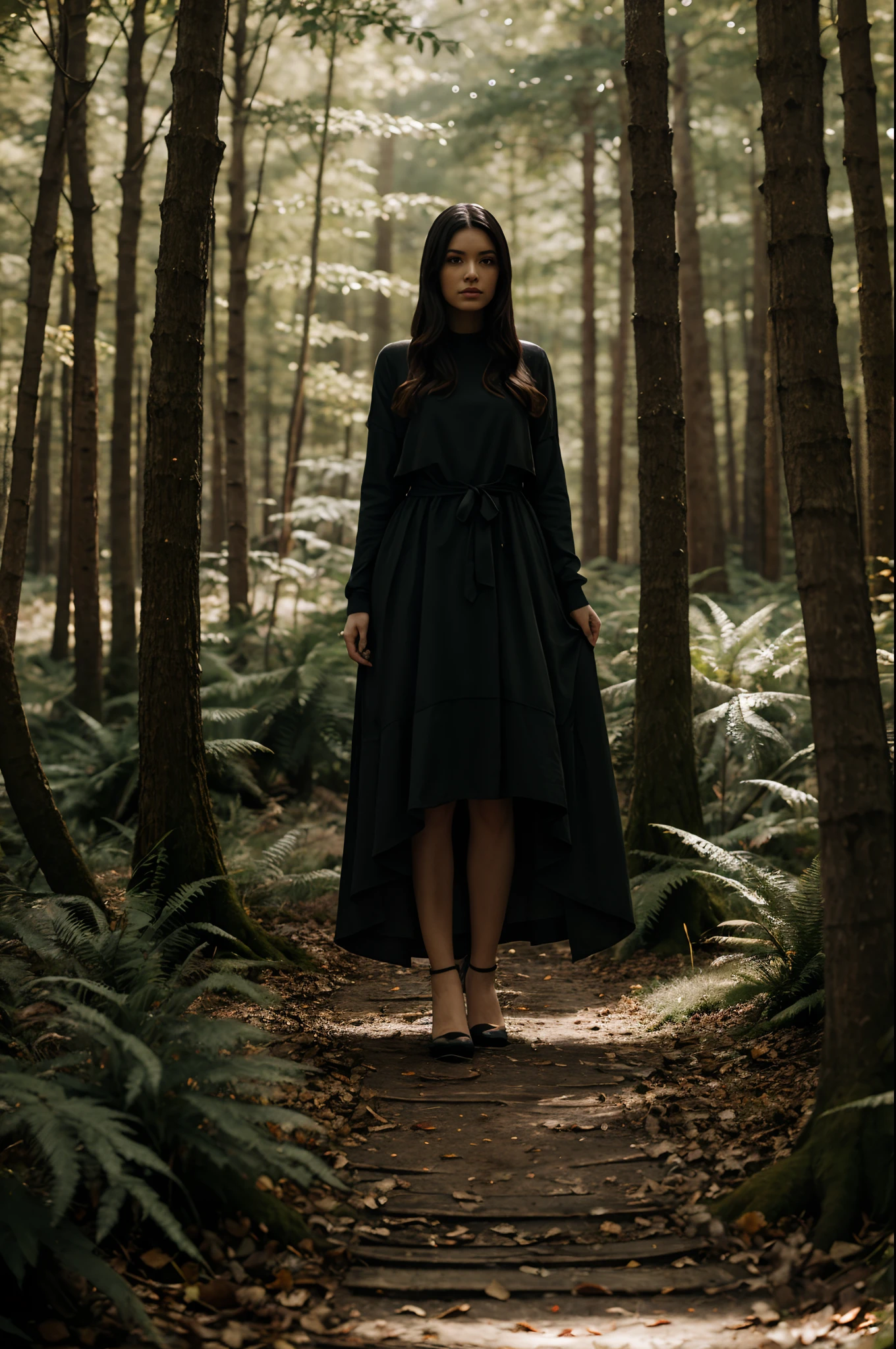 woman in mystic forest