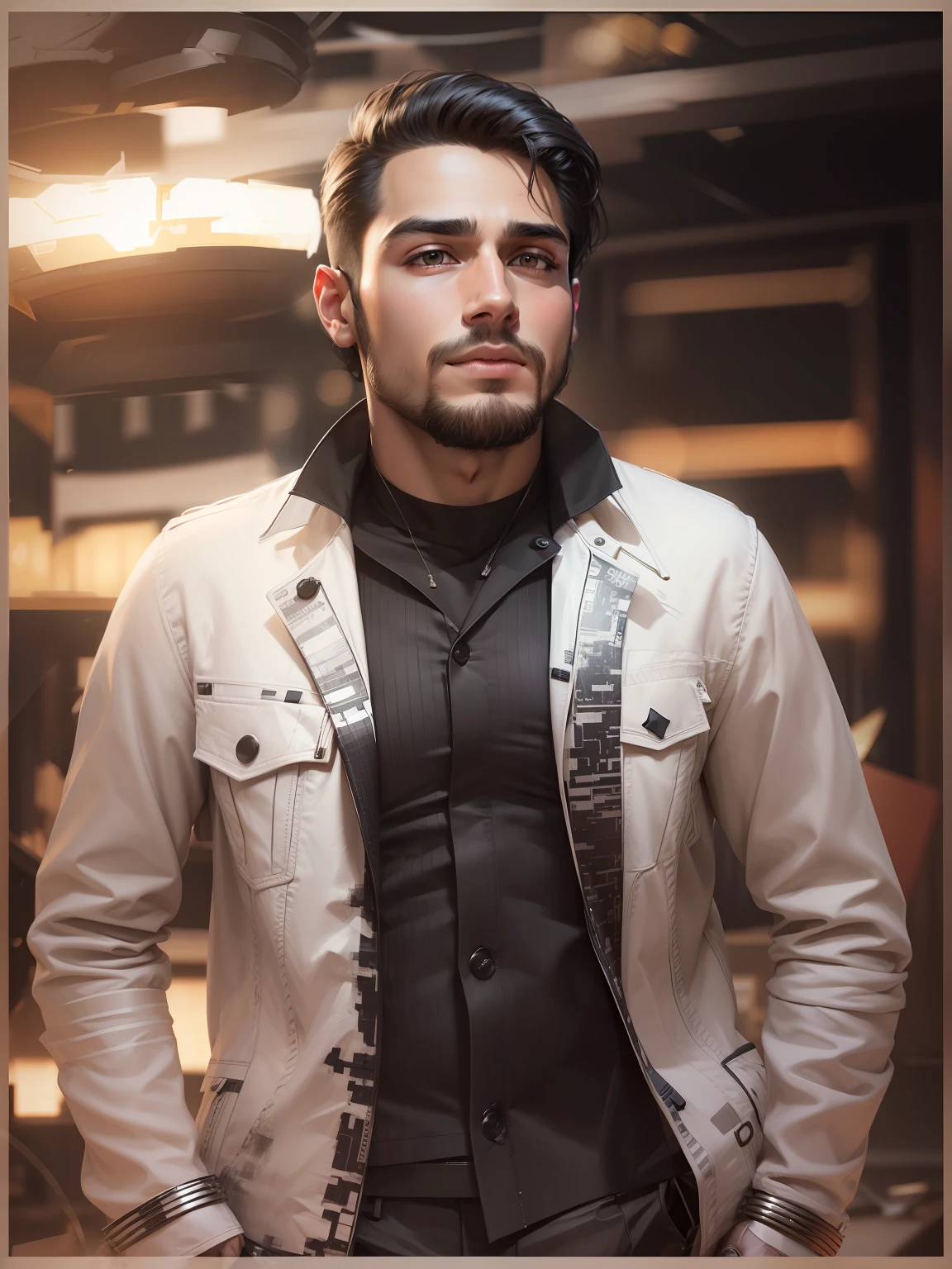 Change background cyber Pankh handsome boy. Realistic face 8k.Ultra. realistic