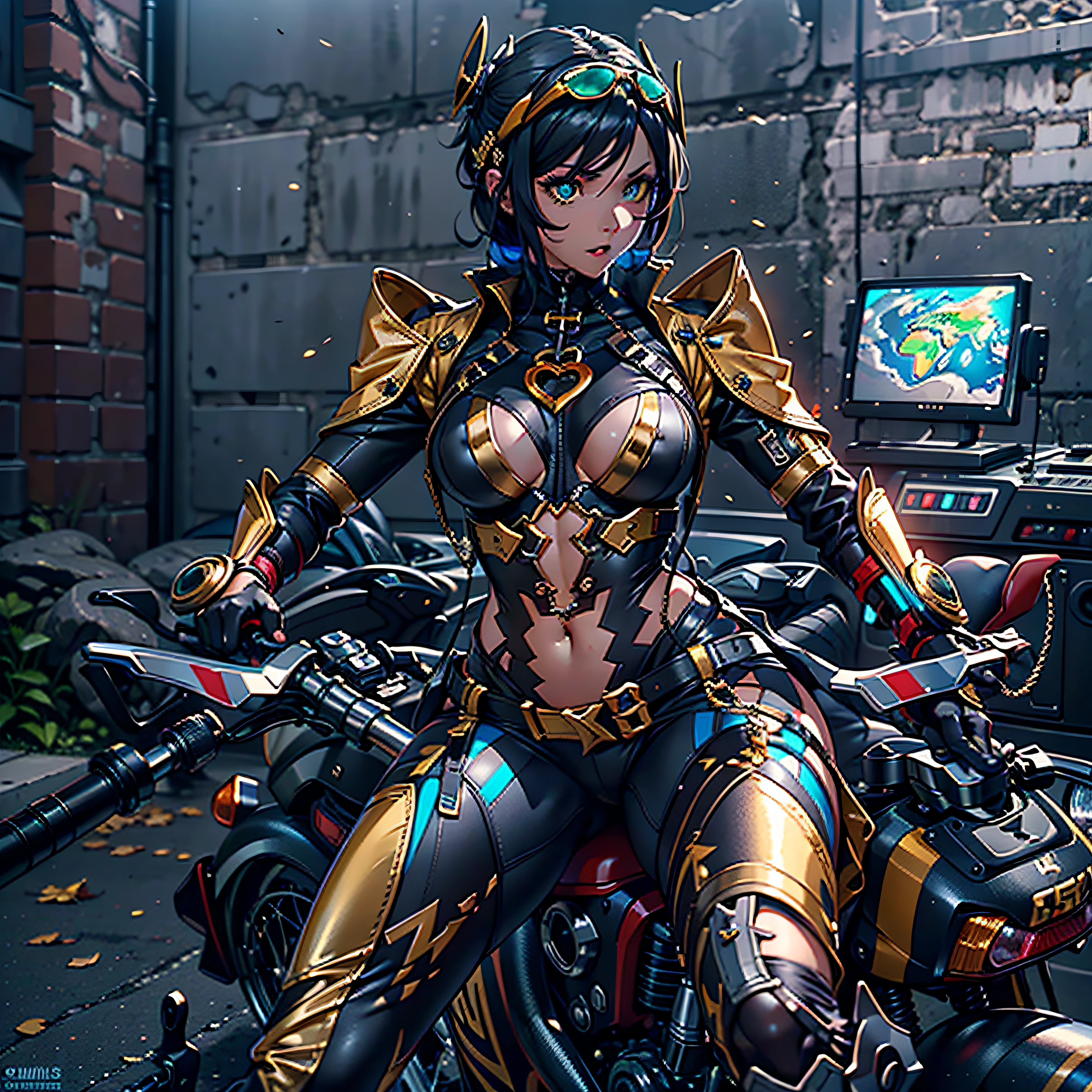 Masterpiece Urban bike suit nickel mounted Motocycle outfits optimal UHD sunLight meticulously intricate luminescence volumetric lightning contrast ultra highres pro-Photorealistic ultra high_quality Ultra sharpness focus accurate max perfection reflex graduated reflection extreme improved Octane-rendered opengl-shaders glsl-shader UHD XT3 64K 32K 16K 8K DSLR HDR UnrealEngine5 romm rgb pbr ombre analogique color-coded shading 3DCG fxaa global illumination cgi vfx sfx fkaa txaa rtx ssao post-processing post-production cell-shading tone-mapping natural Divine mature female synthetic Armored Suit GSDF headgear "full-body prosthesis" augmented cybernetic mercury gold sundrop glass transparent contre-jours "Heavy Metal" Devastating war floraison Will-o'-the-wisp battle cyberpunk Goddess "Selena Gomez" dazzling walk Cosplay decorated Pilots Cowgirl Canada flag Fancy Vivid Yellow jukebox Symmetrical Athletic kilimandjaro Tanned Skin hairstyle bangs extatique beautiful sensual face clean Effects Cheekbones Embarrassed redderer eye-liner saphirs saturate beaux eyes dark black pupils brown iris lazulis turquoise mouth open tongue teeth obvious smiles Floating Jacket Eccentric Cape onyx Shoulders-Off Shirt Lace Clavicles White Papillotes embroidered breasts huge falling sideboob satin corsait red thick leather felt skirt matching ample swinging spinel navel waist reveal belt-chastity heart padlock silver agate pubis bristles scarlet pubis-hairy indigo silk snap garters thighs legs boots, fleuraison bees tin incandescentes CGSCOSITY tattoo Cristallines hearth rubis invoque monster bee (EOS R6 135mm 1/1250s f/2.8 ISO400) blastflashlight flash blow glow opale straight armor heavy chrome flat rune lava bands glyphes Tourmaline plasma chef-d' equirectangular 360 background beholder chaos deep path strange population Earth outdoor mirror engravings handcuff Bruce_Weber girls sex "luis Royo" naked nsfw varied multi etc.