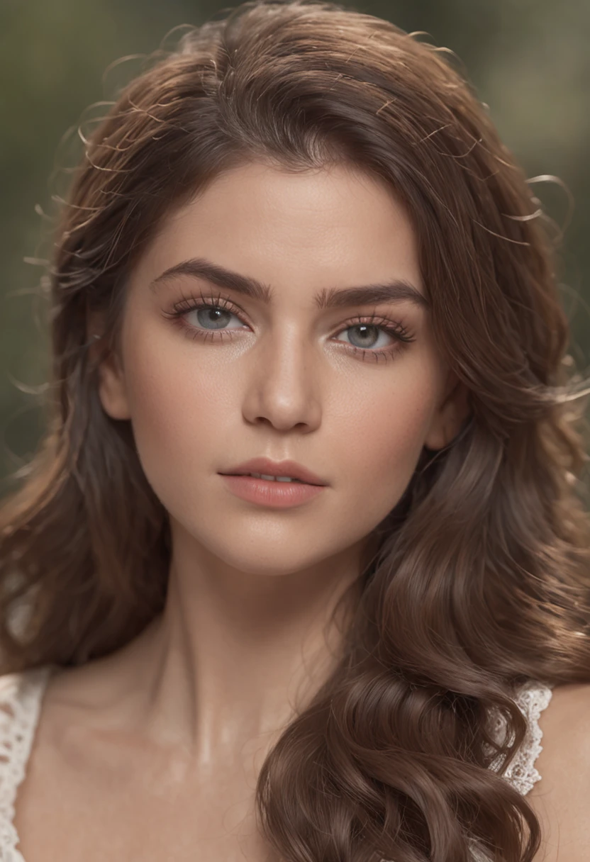 1 menina bonita, parte superior do corpo, Standing photo, cabelos loiros, olhos azuis, cabelos ondulados, master part, soft film diffuse lighting, retrato, melhor qualidade (rosto perfeito:1.4), ultra-realistic highly detailed intricate realistic simulation style photo sharply focused on the eyes, Cinematic lighting, Studio shot