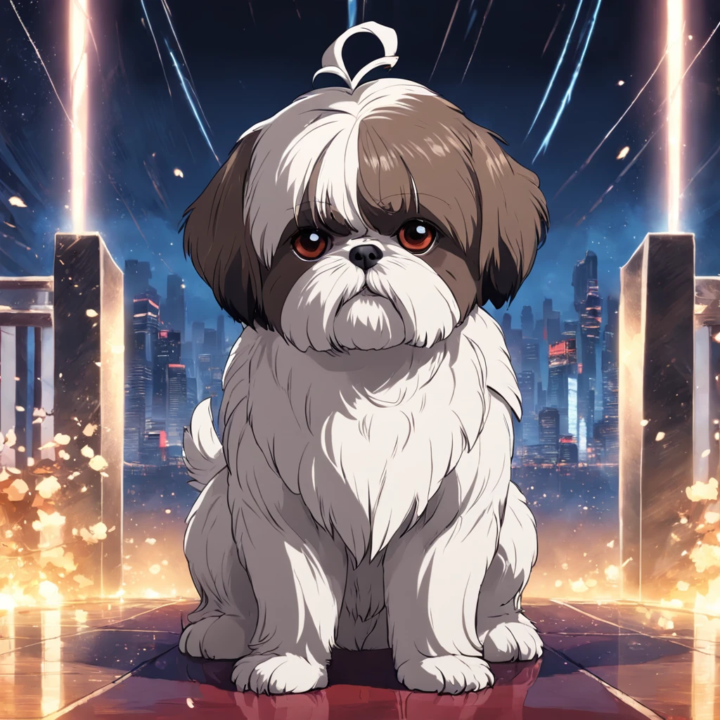 shih tzu no colo do seu homem tutor