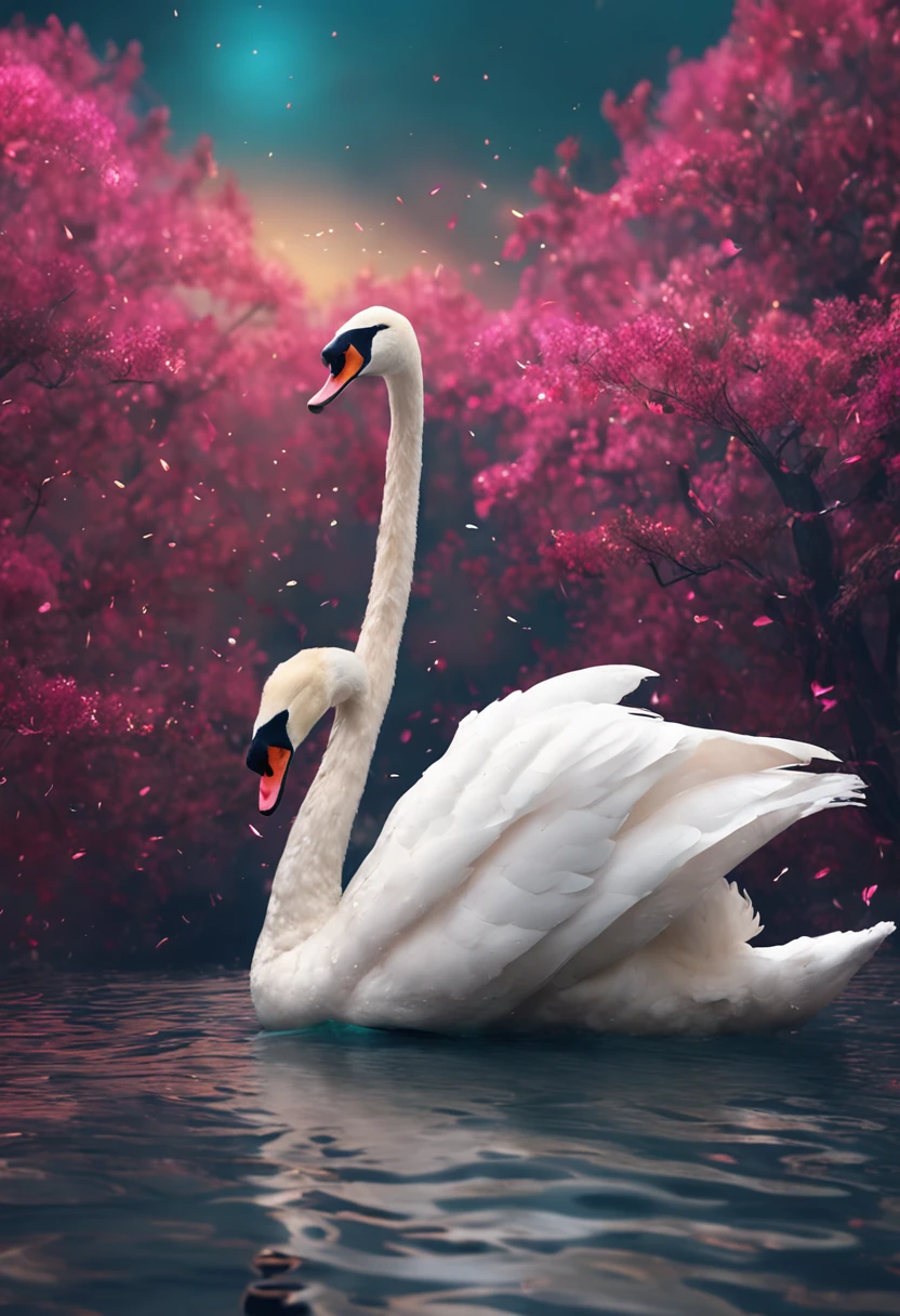 arte de fantasia,  corpo inteiro ,8K resolution, extremamente bonito,  deusa , cisne, espada, corpo inteiro, Princesa do cisne Beleza indiana