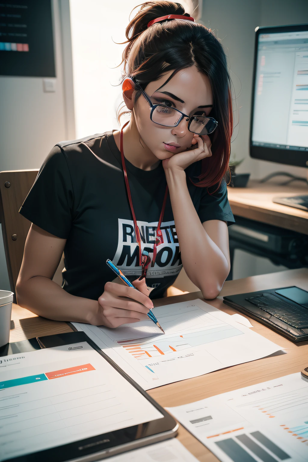 a marketer doing marketing strategy for boosting