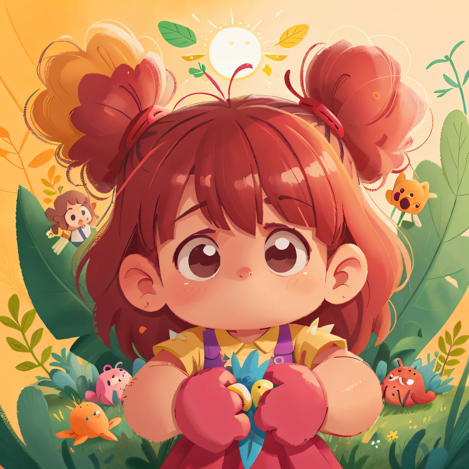 Poster design, (SFW), uma menina pequena, cabelos castanhos, olhar curioso, ansiosa por ajudar os outros, qualidade perfeita, foco claro, colorido, rosto perfeito, detalhes intrincados, angle of view ultra-low, lente grande angular
seed 1060586882