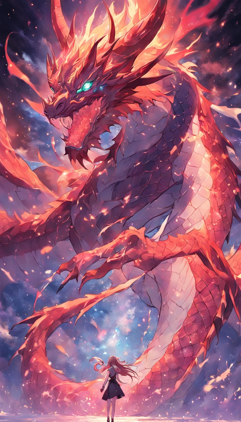 Dragons, fantasy, majestic creatures, ethereal beauty, mythical beings, scales, powerful physique, vibrant colors.