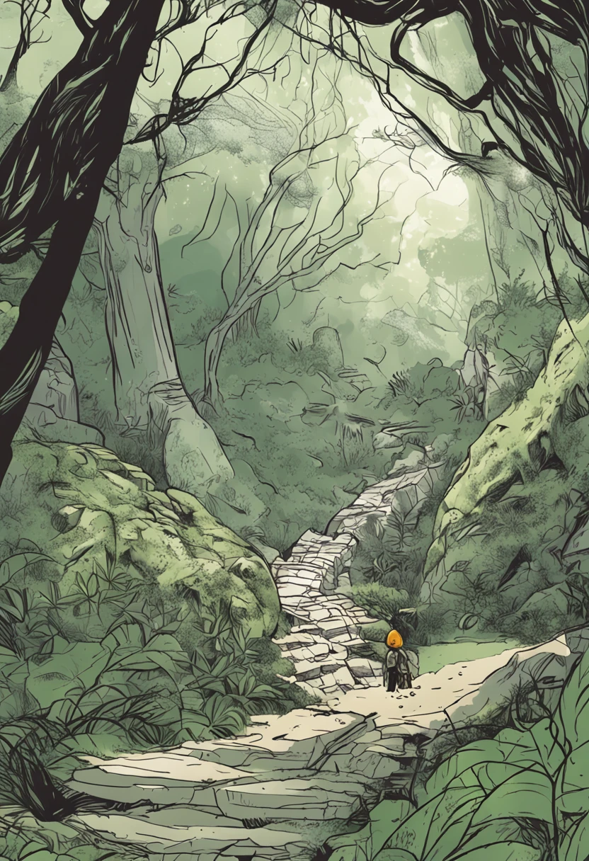enquanto explorava a floresta, um menino de dez anos chamado Lucas se depara com uma caverna misteriosa. The entrance to the cave is surrounded by dense vegetation, And he notices a bright light green cloak hanging from a nearby branch. Curioso, Lucas decide vestir a capa e adentrar a caverna. Assim que pisa no interior, He is enveloped by an intense light and finds himself transported to a completely new world."
I hope this prompt is helpful in developing an exciting story! You can continue from here, descrevendo o que Lucas encontra dentro da caverna e as aventuras que ele vive no misterioso mundo para o qual foi levado.