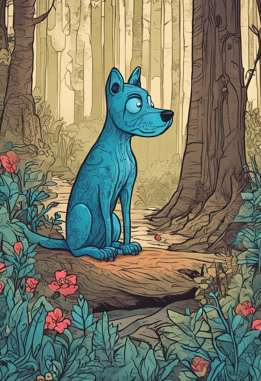 There was once a little blue dog named Azulito who lived in the enchanting Enchanted Forest. Azulito era conhecido por sua pelagem azul brilhante e sua curiosidade sem fim. Ele adorava explorar cada canto da floresta, sempre ansioso por novas aventuras.

Uma noite, as he watched the starry sky, Azulito notou que uma das estrelas mais brilhantes parecia ter desaparecido. Intrigado e determinado como sempre, he decided that his next adventure would be to find the Lost Star.