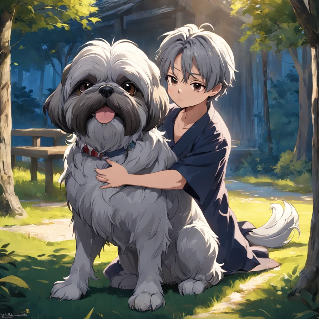 O envelhecimento trouxe consigo uma sabedoria tranquila,
a mutual understanding that transcends words.
Cada ruga, Every strand of gray hair counted
A love story, Unwavering devotion and loyalty.
Day after day, a rotina d a shih tzu e seu homem Tutor continuou,
uma jornada de amizade, amor e companheirismo.
It didn't matter what tomorrow had in store, eles enfrentariam juntos, lado a lado.
The story of the shih tzu and his man tutor is proof that the ties
Between a dog and its owner can be one of the most adventurous adventures
rewarding and enriching that life has to offer.